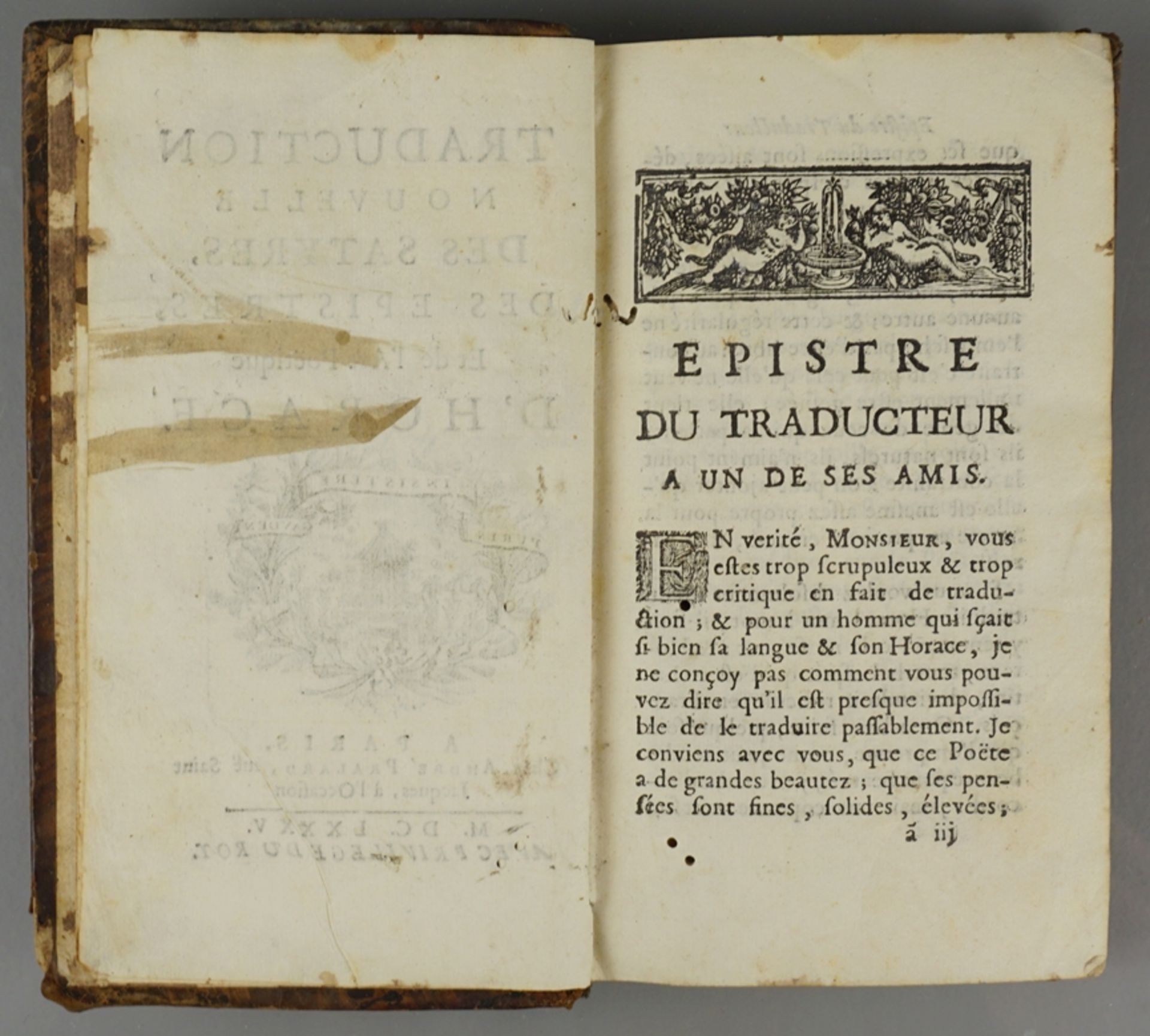 "Oeuvres d`Horace", Edition André Pralard, Paris, 1685 - Bild 2 aus 3