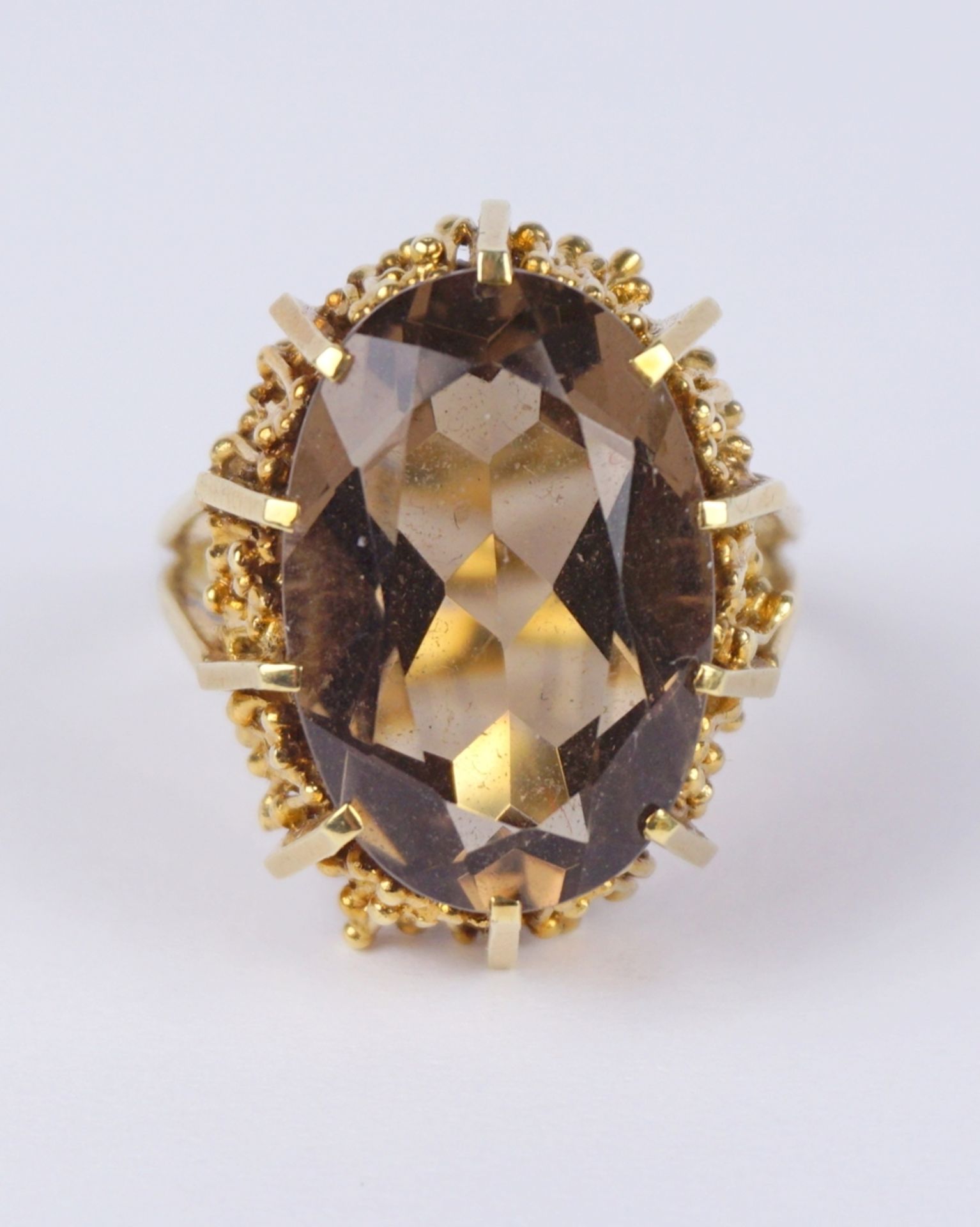 Rauchtopas-Ring, 585er Gold, Gew.8,44g - Image 2 of 3