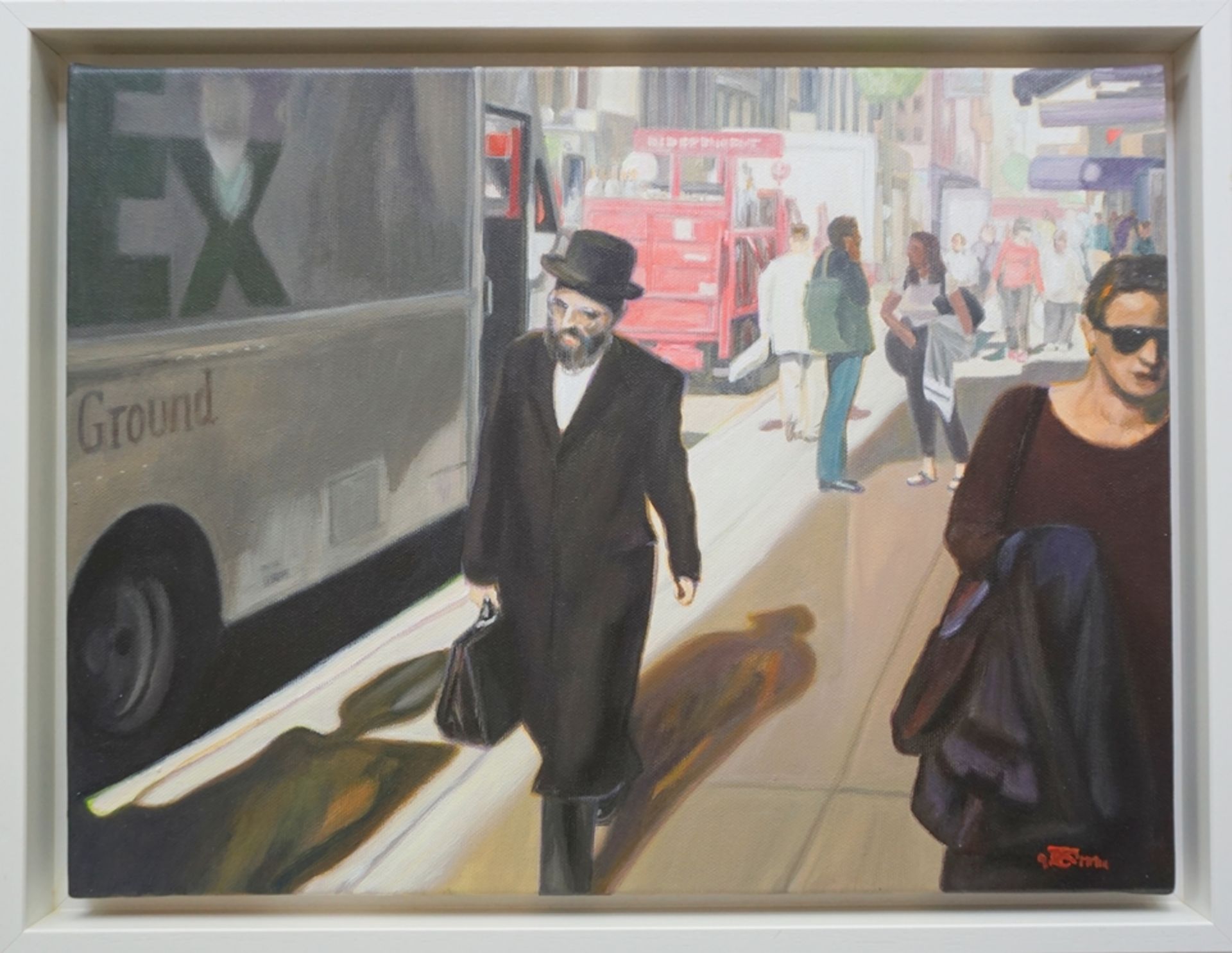 Jörg Extra (*1960, Köln), "New Yorker Straßenszene", 2009, Acryl/Lwd.