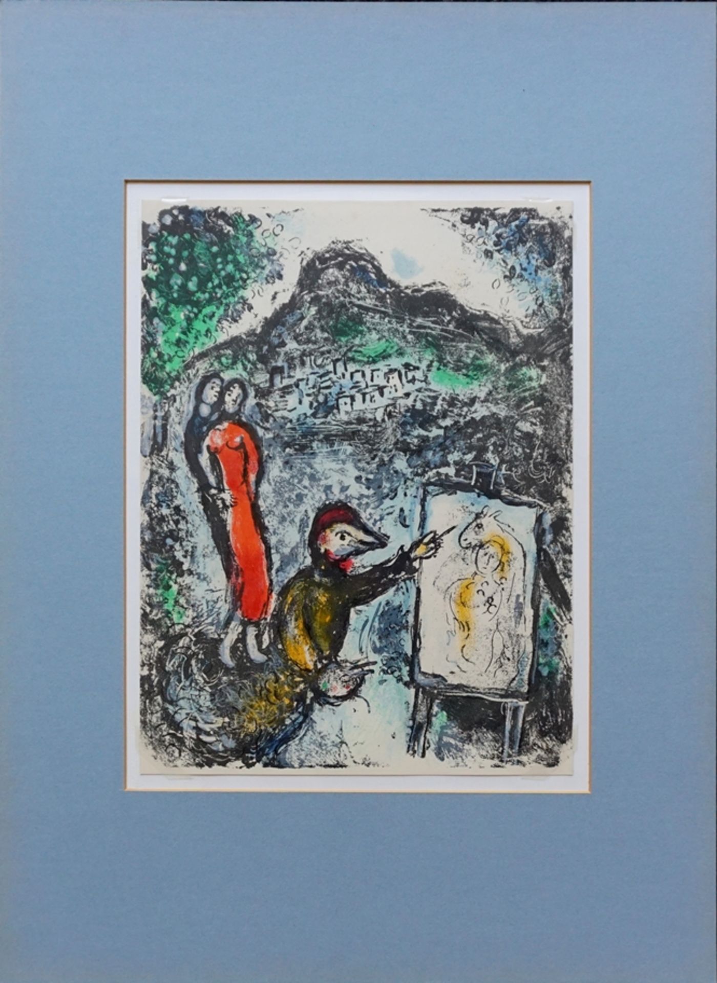 Marc Chagall (1887, Peskowatik/BLR - 1985, Saint-Paul-de-Vence/FR), "Devant St. Jeannet", 1972, Far - Image 2 of 3