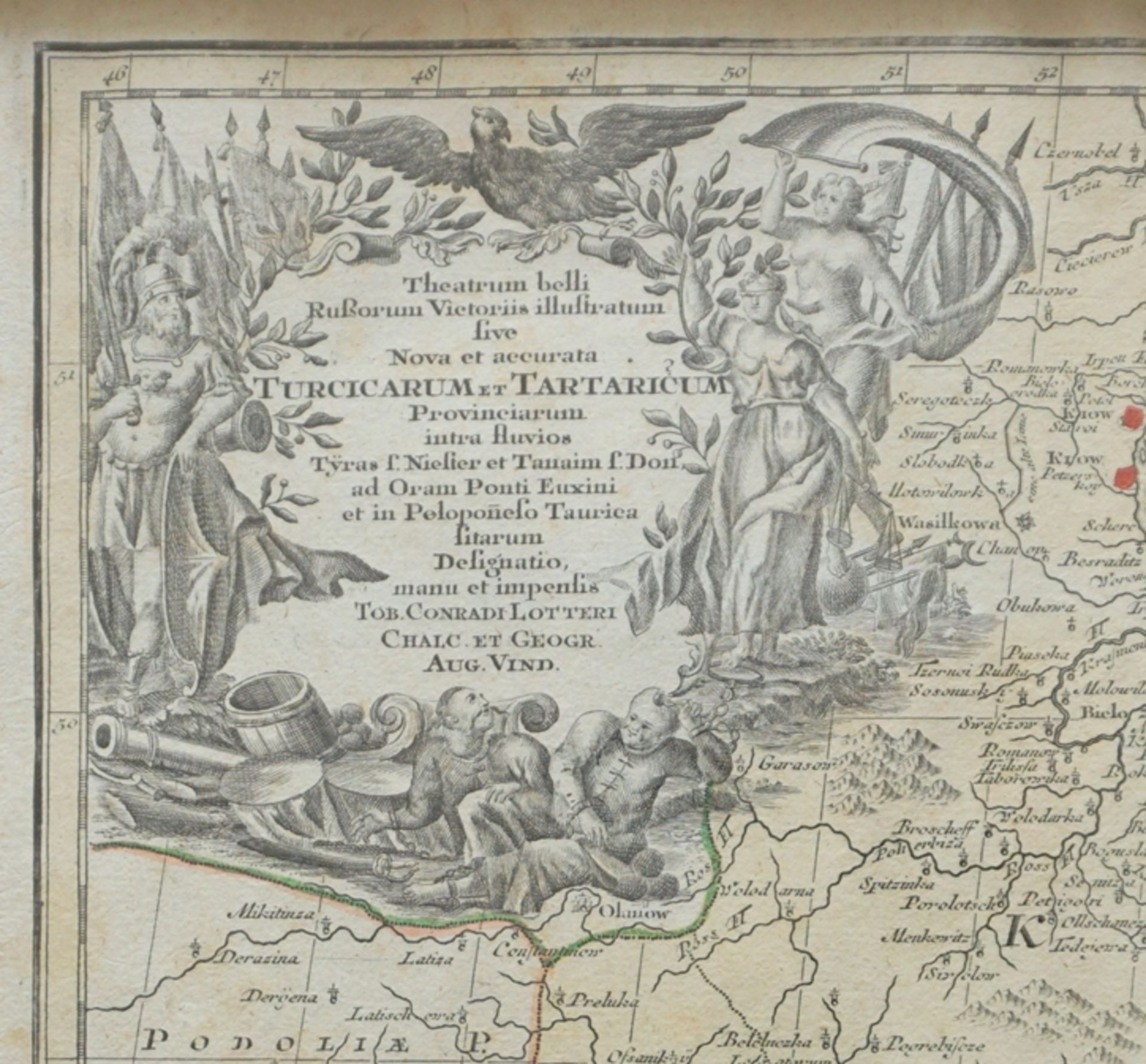 Tobias Conrad Lotter (1717 - 1777, Augsburg), "Turcicarum et tartaricum", ca. 1760, handkolorierte - Image 4 of 4