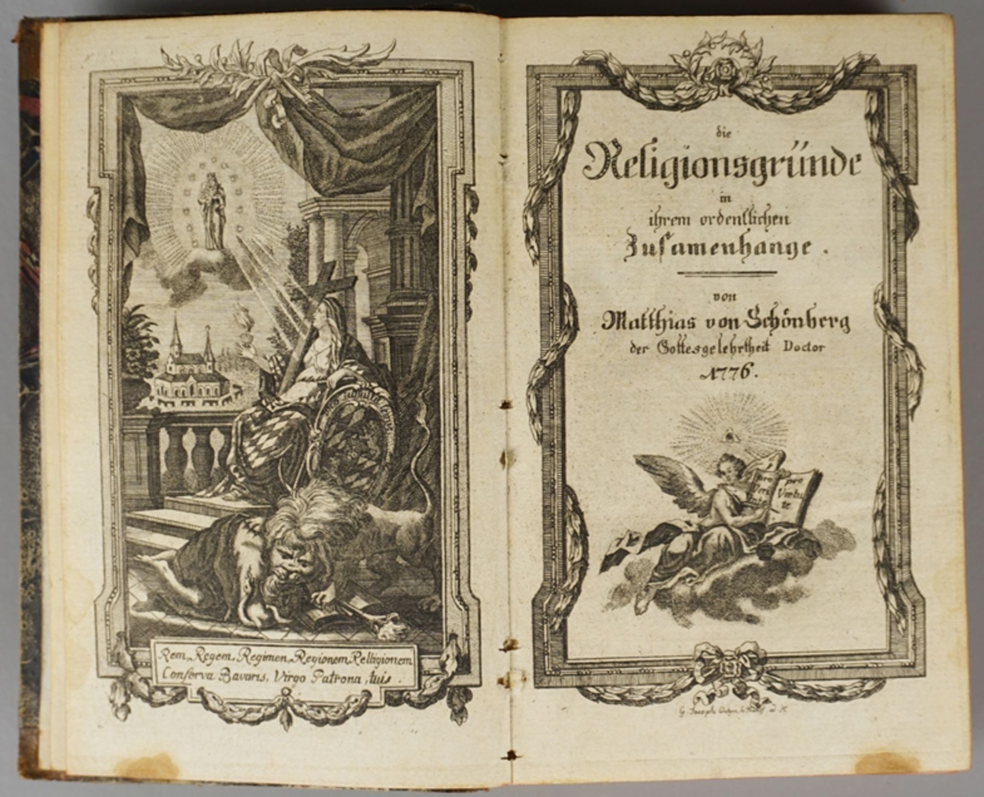Matthias von Schönberg, Die Reliegionsgründe in ihrem ordentlichen Zusammenhange, 1776