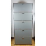 Highboard mit 5 Klapptüren, USM Haller, mittelgrau