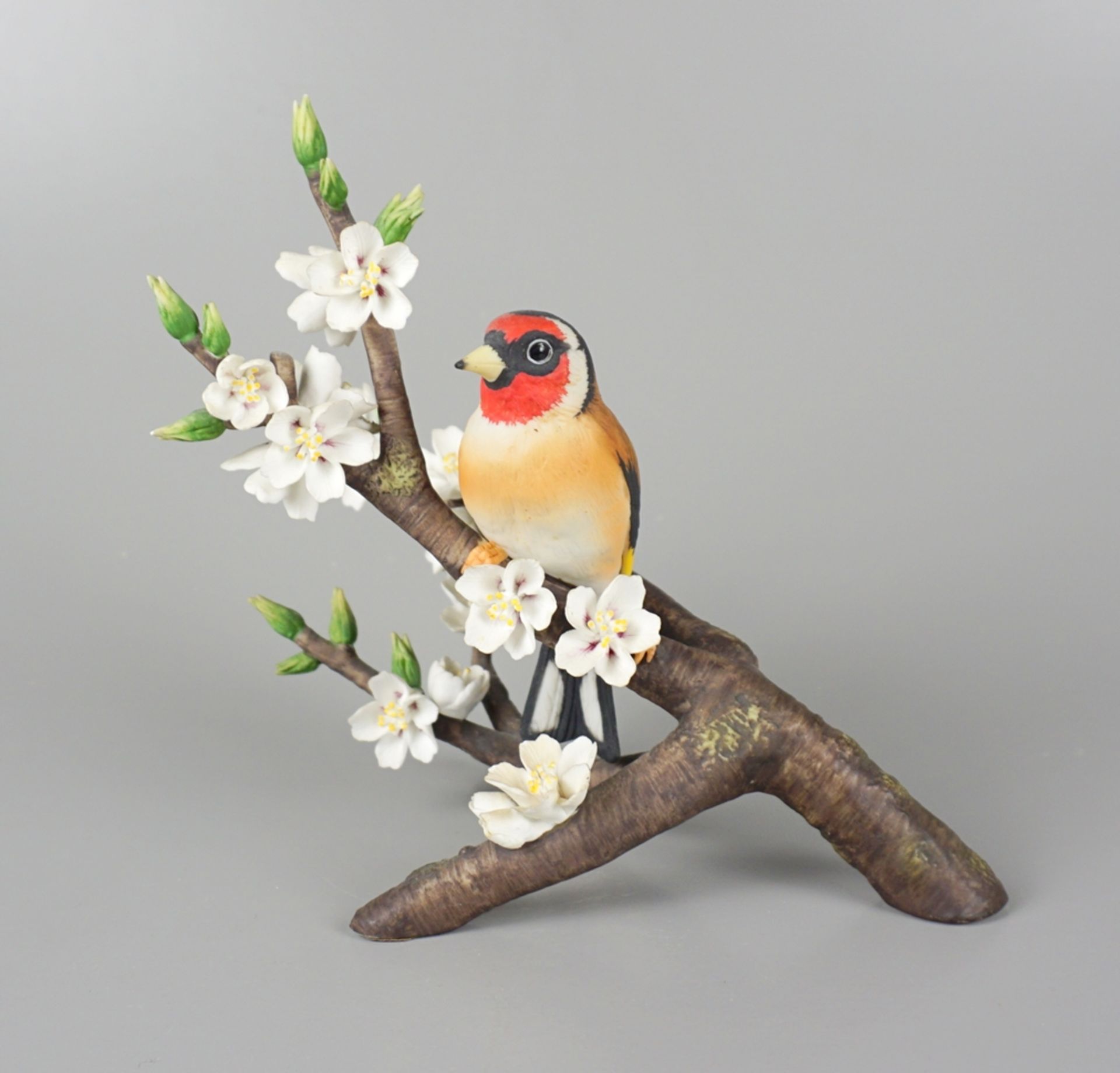 Goldfink auf Kirschblütenzweig, Franklin Porzellan