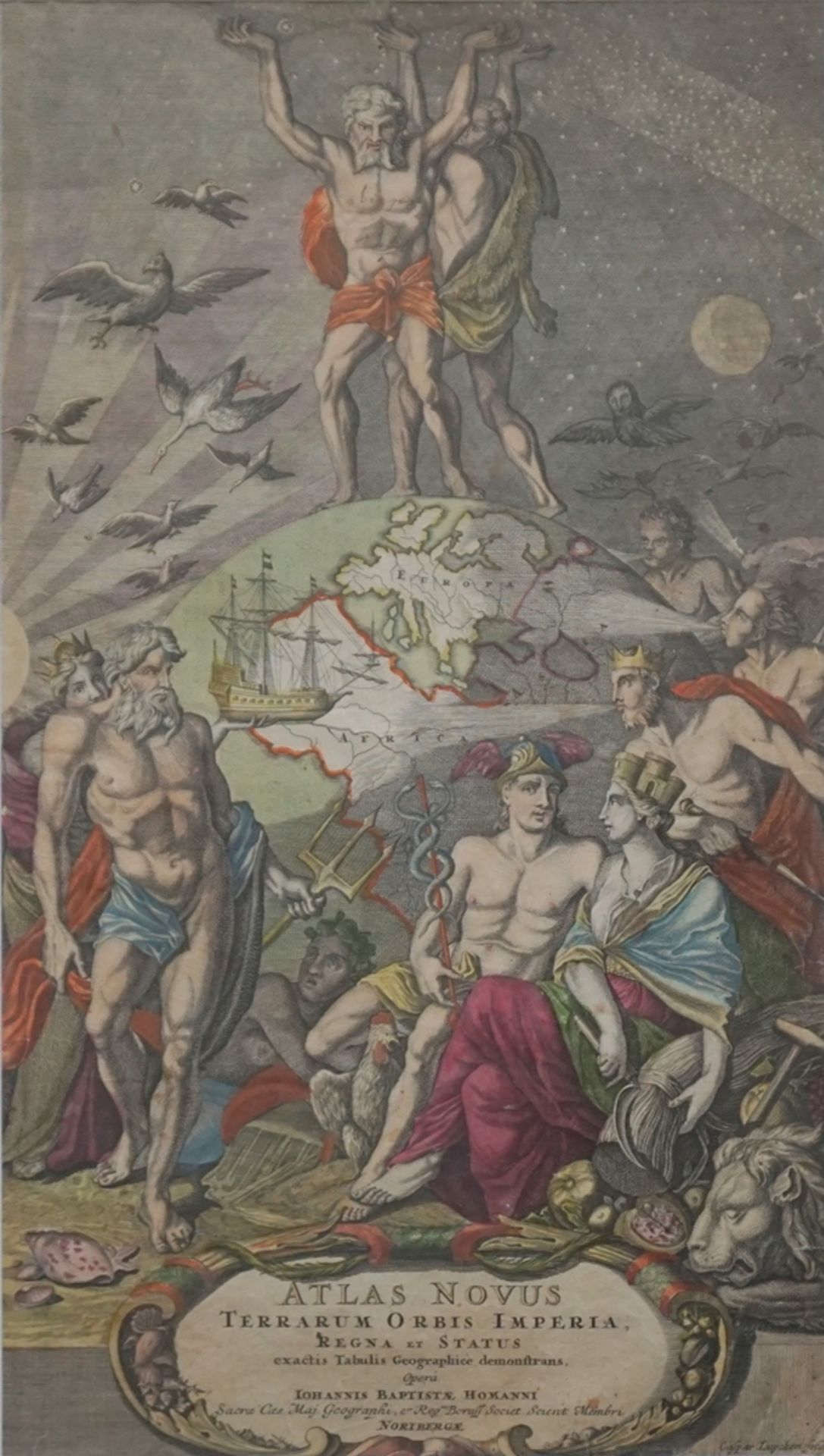 Johann Baptist Homann (1664, Oberkammlach - 1724, Nürnberg), "Atlas novus terrarum orbis imperia", - Image 2 of 3