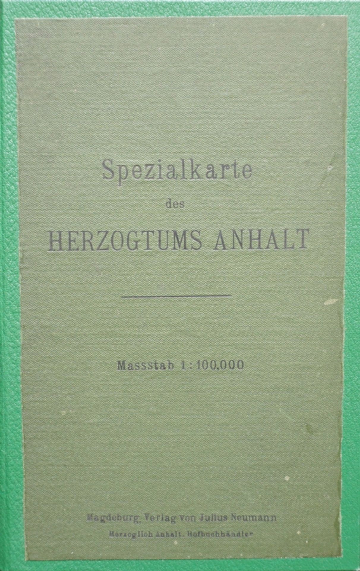 Spezialkarte des Herzogtums Anhalt, um 1900 - Image 2 of 2