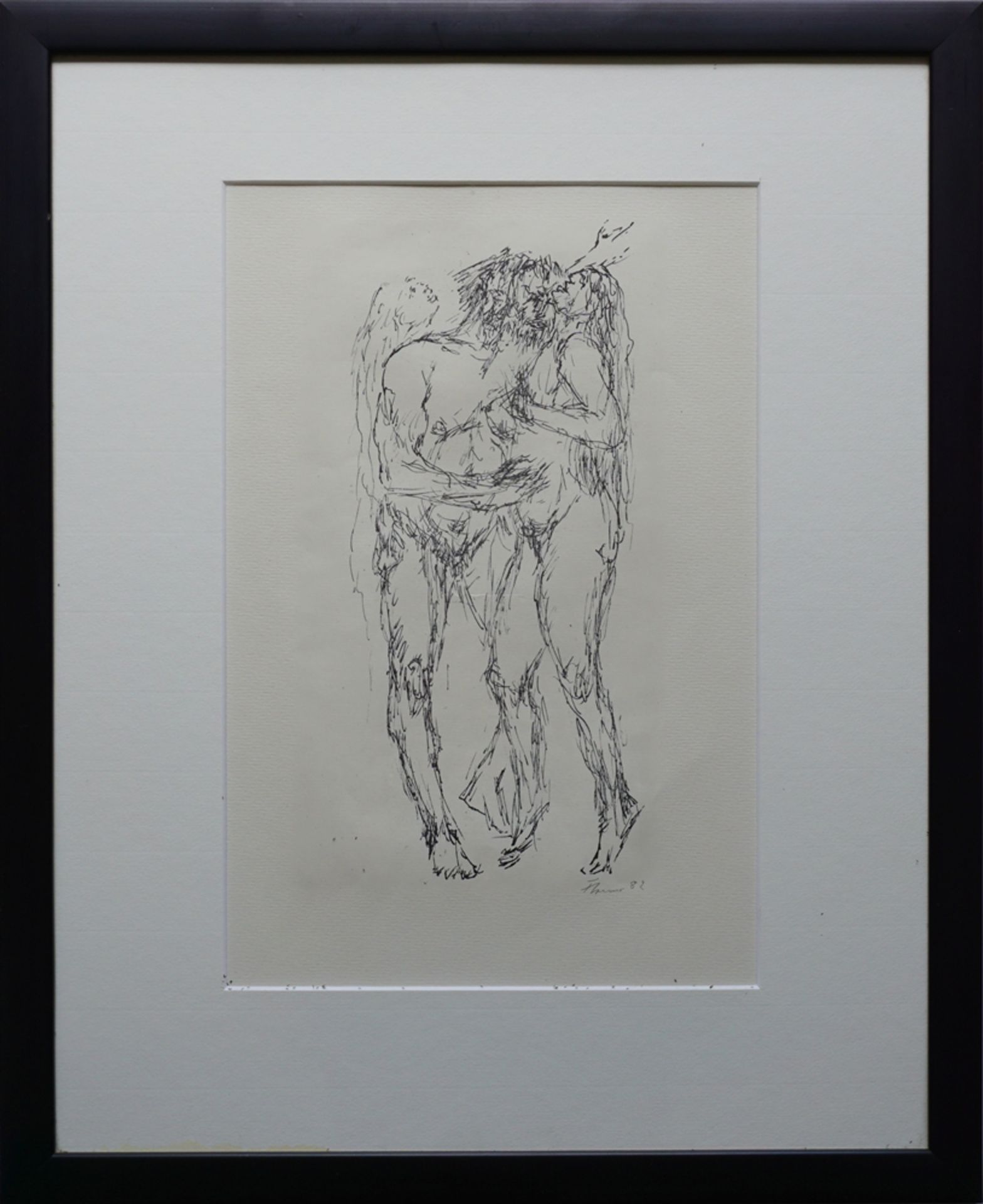 Fritz Cremer (1906, Arnsberg - 1993, Berlin), „Liebespaar“, 1982, Lithografie - Image 2 of 3