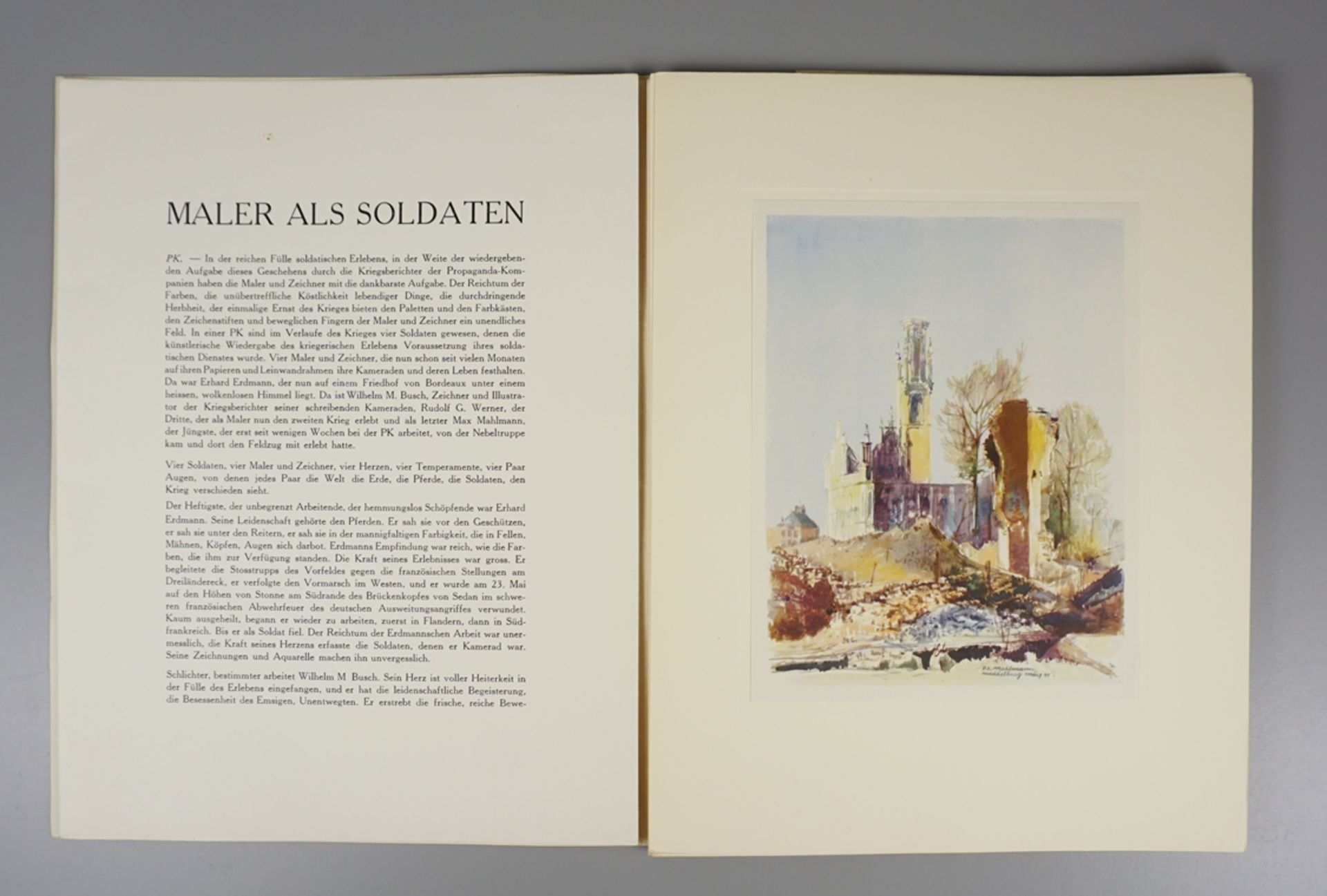 "Maler und Zeichner schauen den Krieg", Bildmappe, wohl 1941 (o.Jz.) - Image 2 of 6