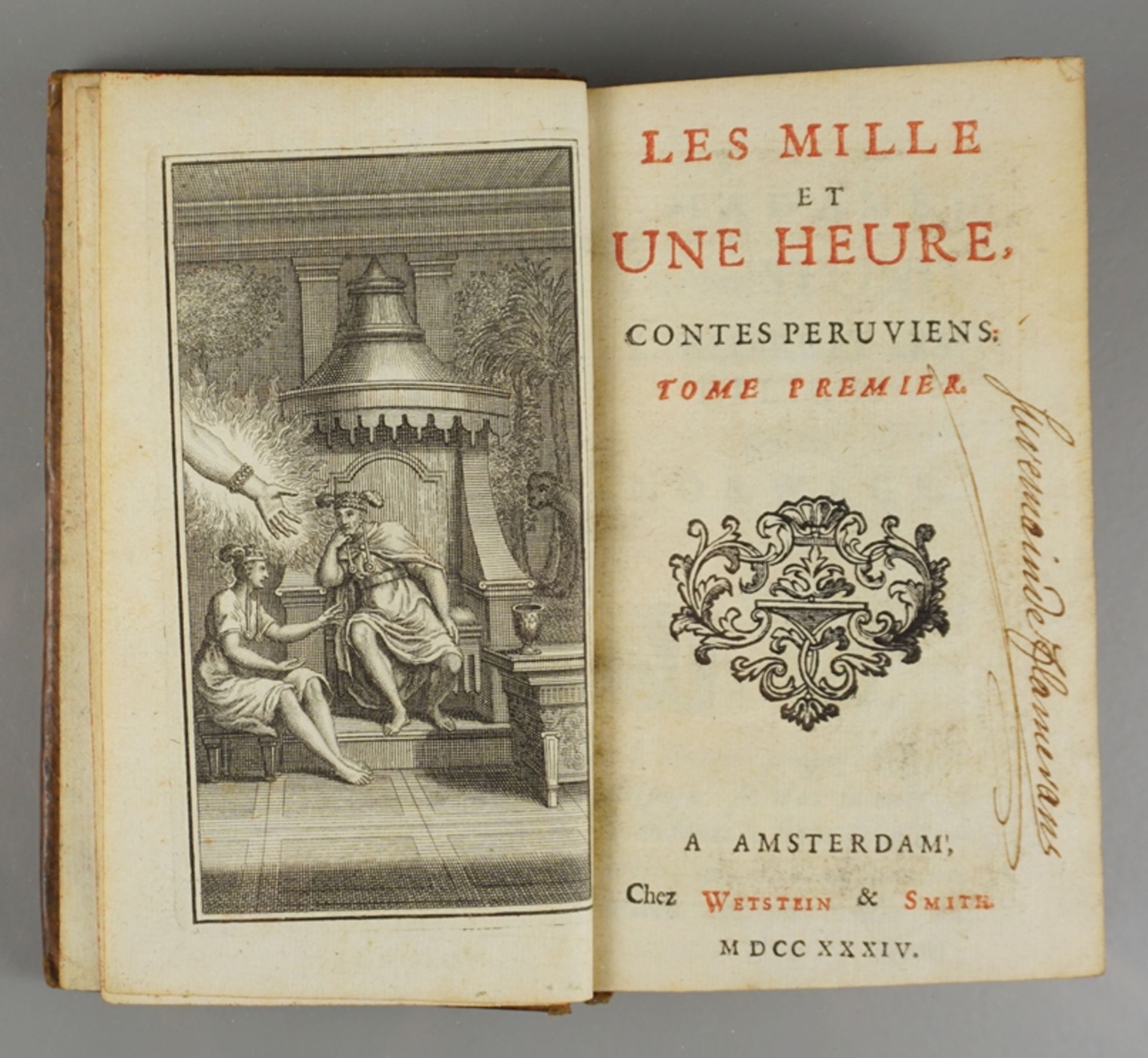 Thomas-Simin Gueulette, "Les Mille Et Une Heure: Contes Peruviens", 1737, 2 Bde.
