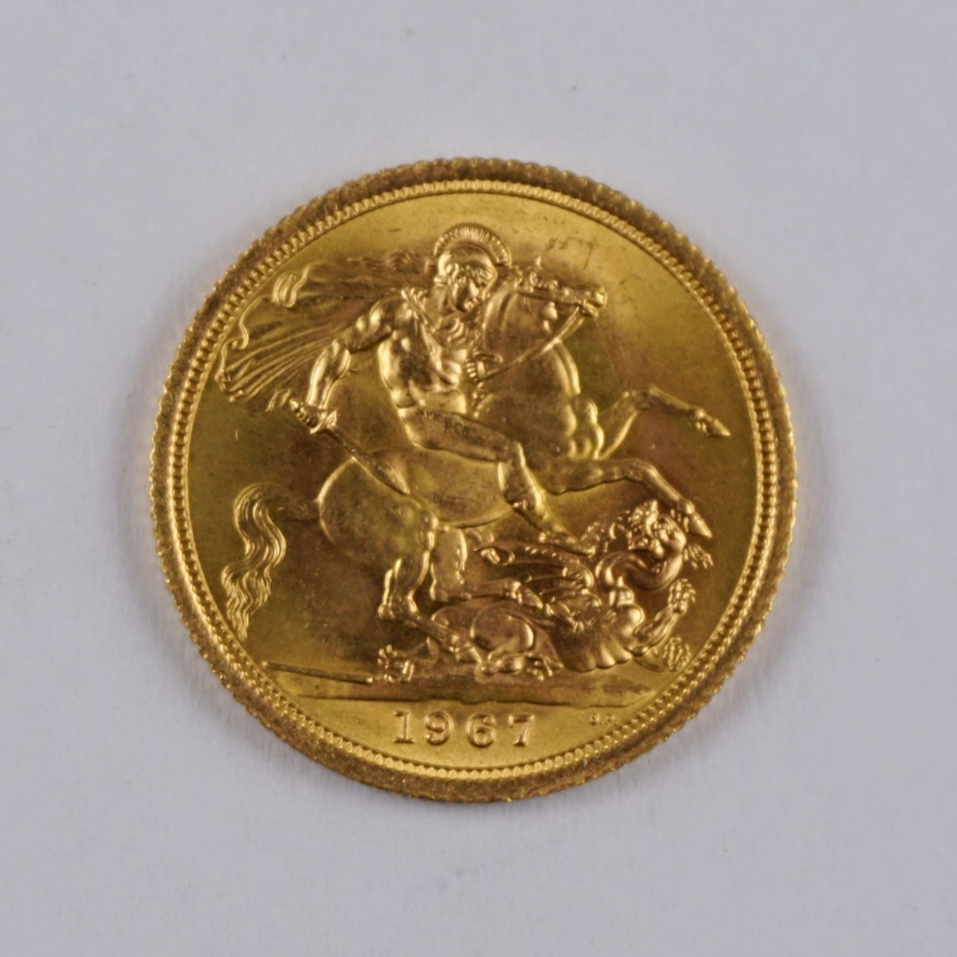 1 Sovereign, Elisabeth II, 1967, Großbritannien, 916,6er Gold - Image 2 of 2