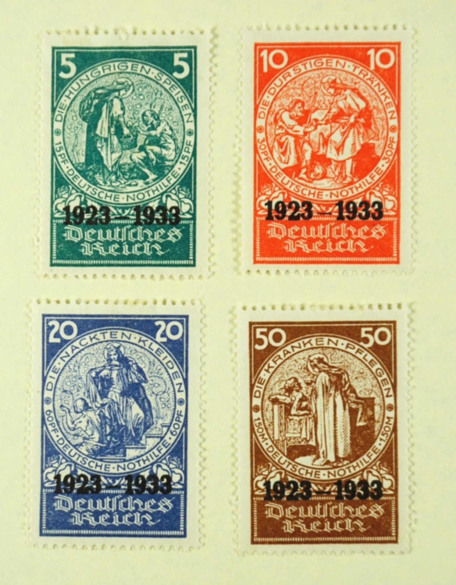 Dt.Reich: Dt.Nothilfe Rosenwunder der heiligen Elisabeth von Thüringen mit Aufschrift "1923-1933",