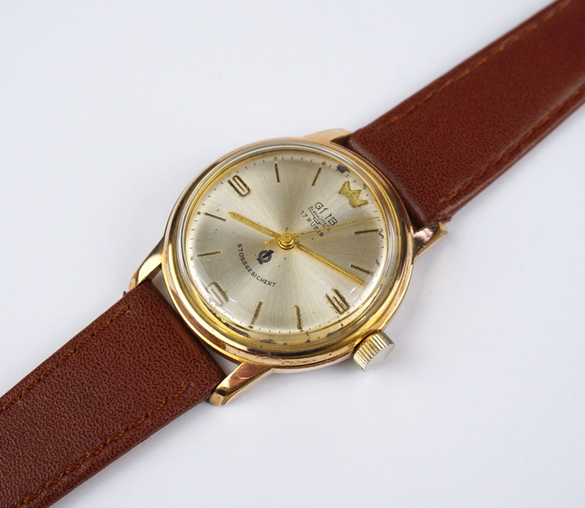 klassische Armbanduhr, GUB Glashütte Kal. 70.1, 1960er Jahre