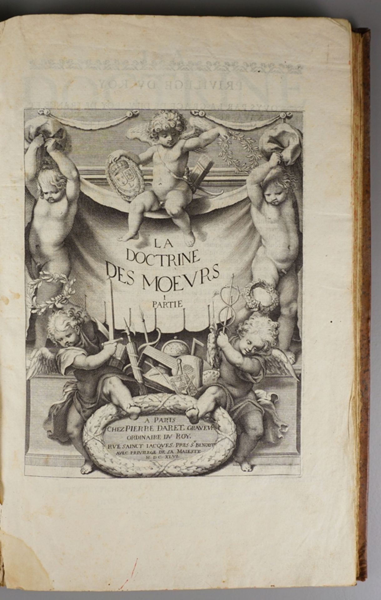Marin Le Roy De Gomberville, "La doctrine des Moeurs", 1646 - Image 4 of 11