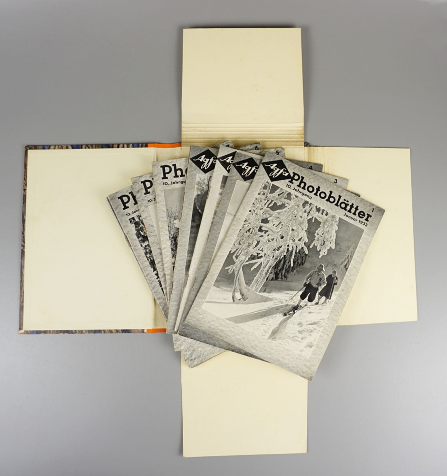 Konvolut Fotopapier-Beispielkataloghefte und 10 Zeitschriften, Agfa Photoblätter, 10.Jahrgang, 1933 - Bild 7 aus 10