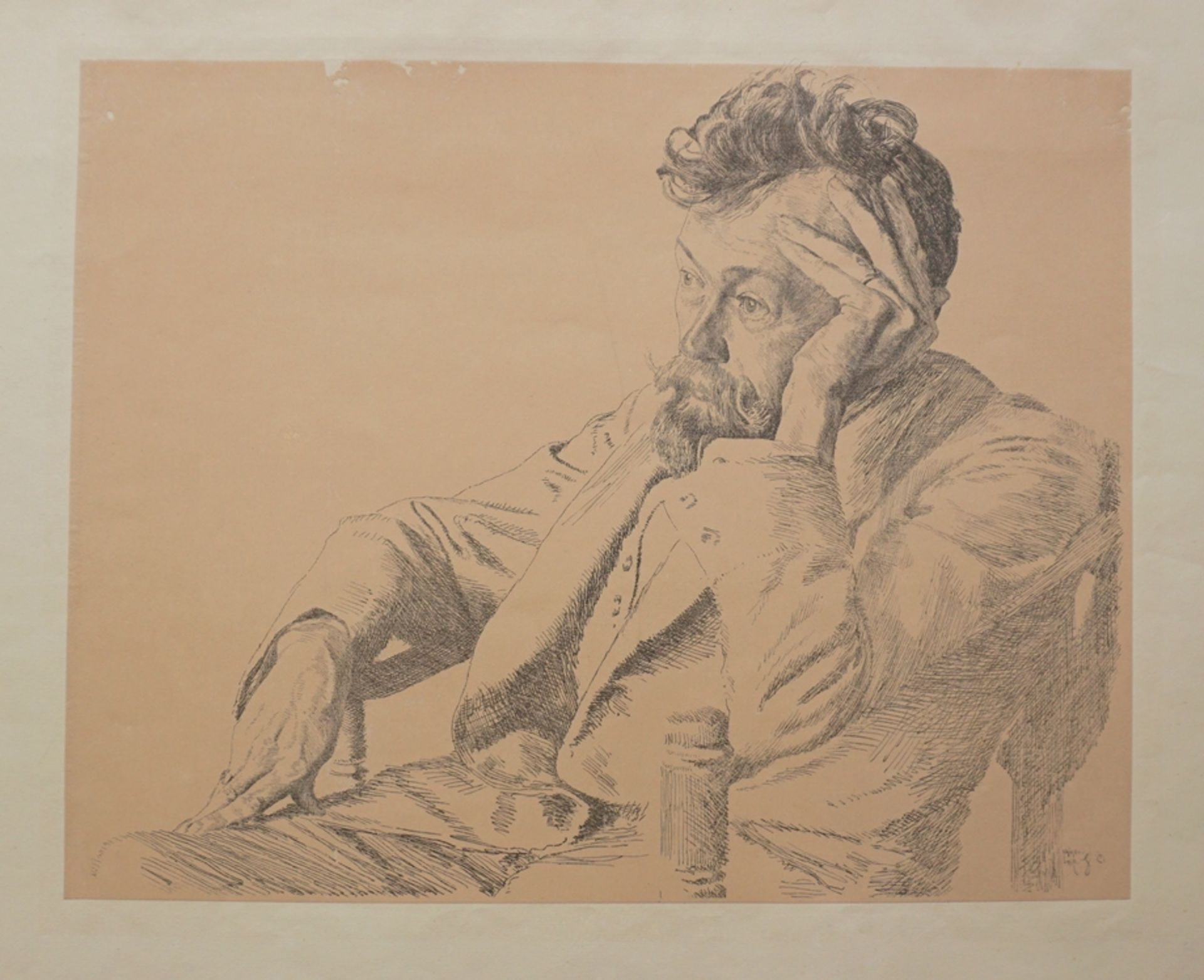 Otto Greiner (1869, Leipzig - 1916, München), "Portrait des Leipziger Künstlers Prof. Paul Horst-Sc