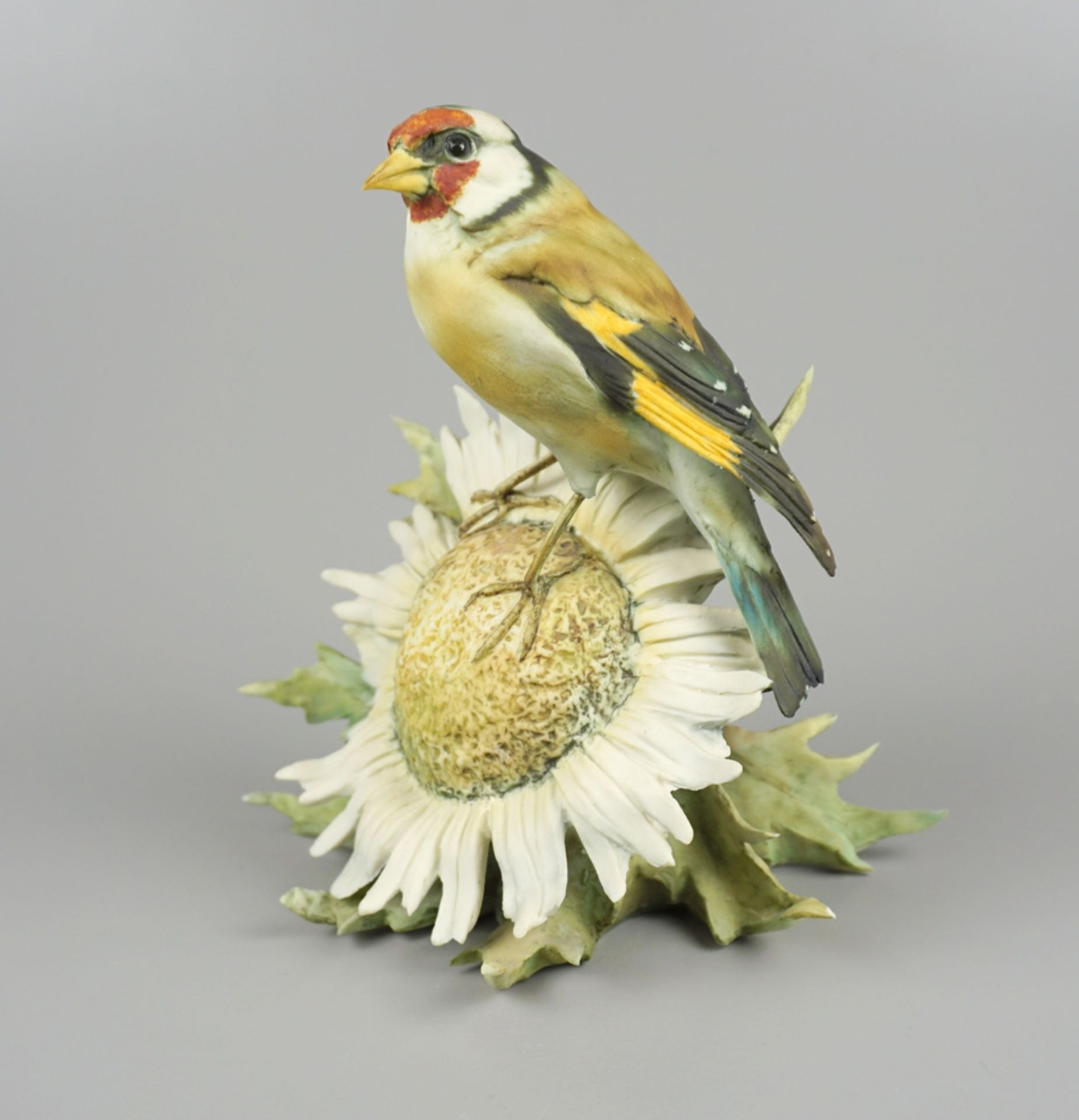 Goldfink auf großer Distelblüte, Kaiser-Porzellan