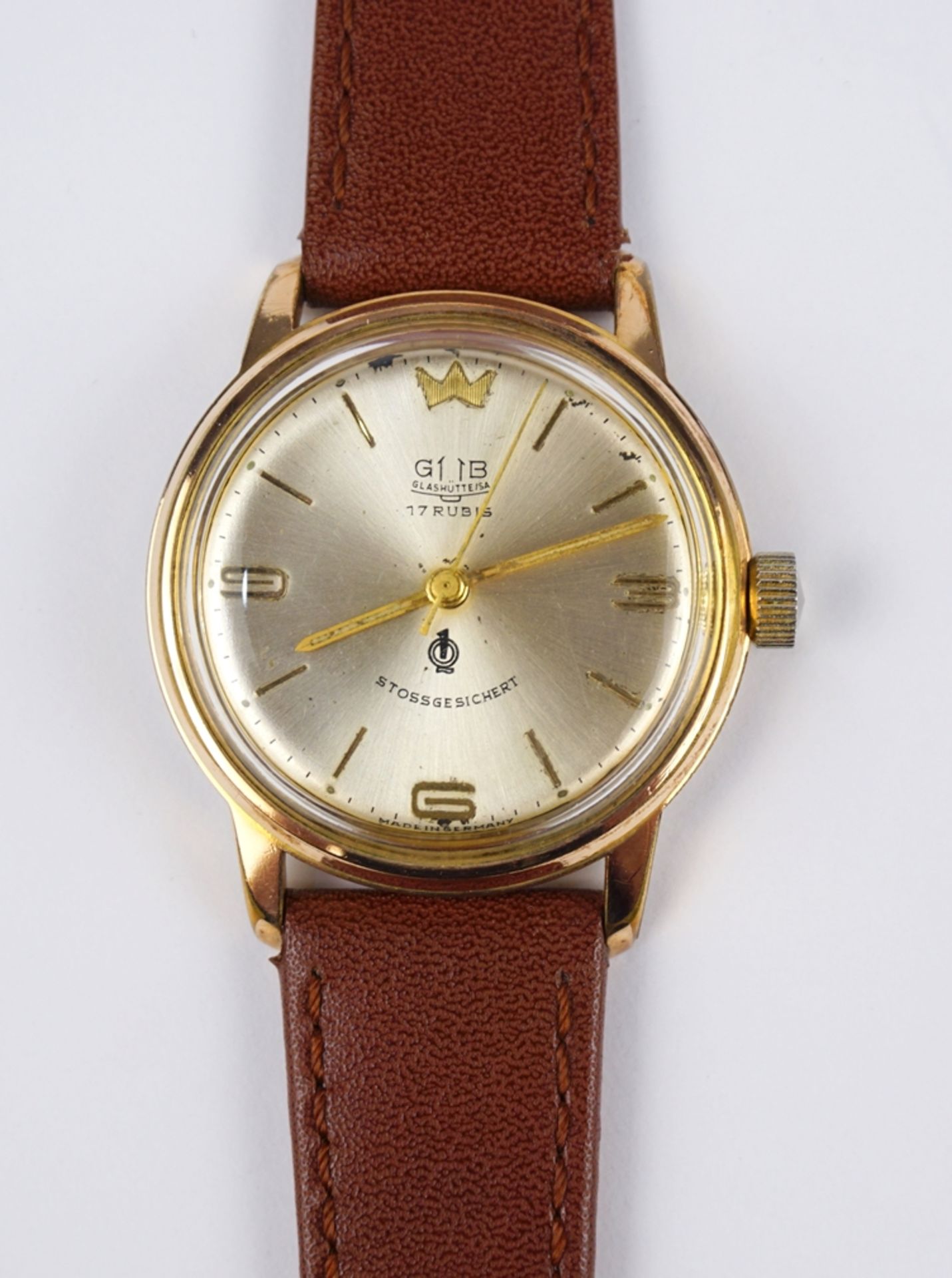 klassische Armbanduhr, GUB Glashütte Kal. 70.1, 1960er Jahre - Bild 2 aus 5