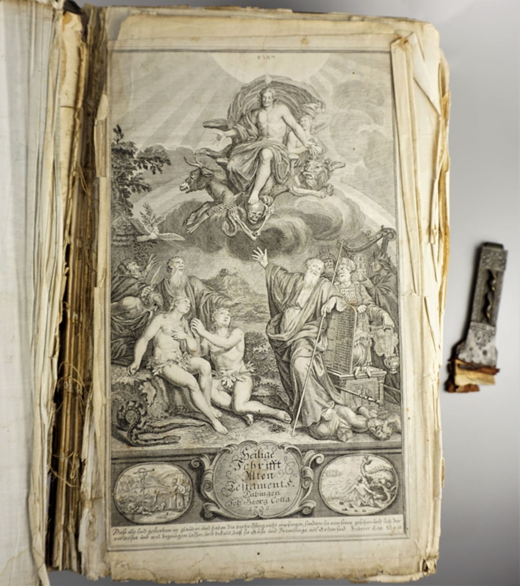 Luther-Bibel von Christoph Matthäus Pfaff, Johann Georg und Christian Gottfried Cotta, Tübingen, 17 - Bild 2 aus 8