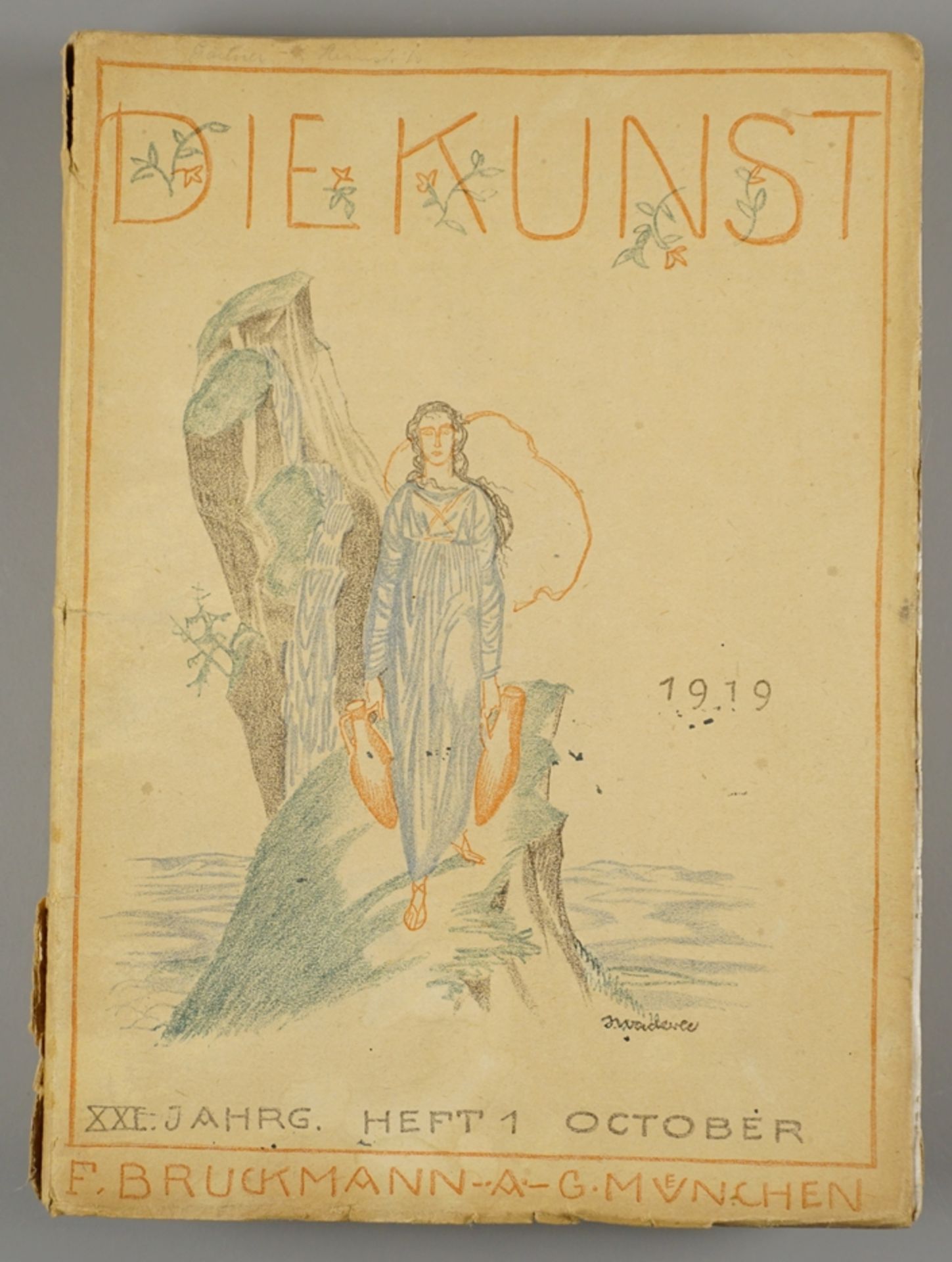 Die Kunst, XXI. Jahrgang, Heft 1 (doppelt) bis Heft 6, Oktober  bis März 1919, Verlag F. Bruckmann 
