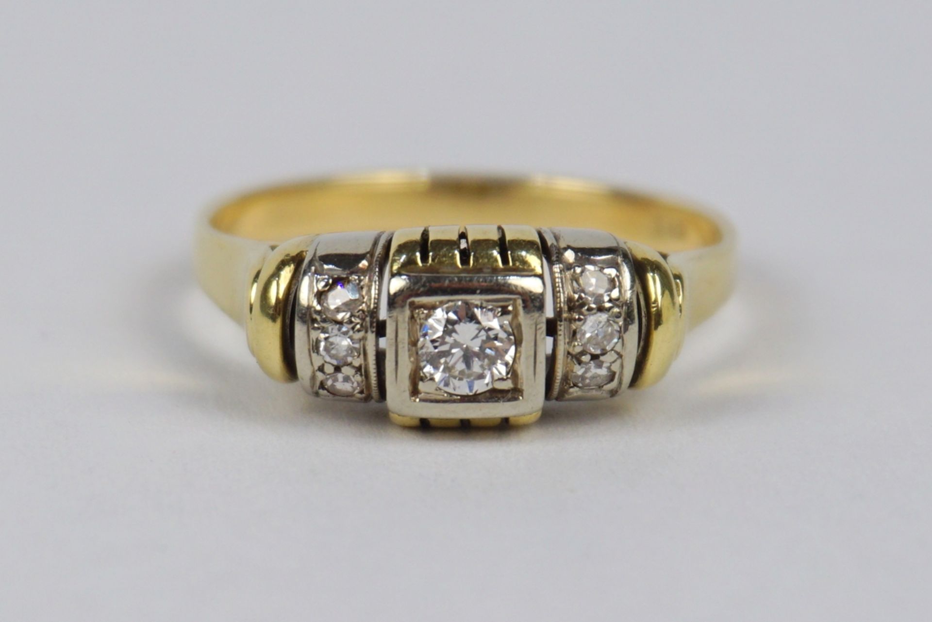 Diamant-Brillant-Ring, 585er Gold