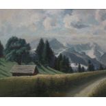 Joseph Rummelspacher (1891-1979, Berlin), "Bei Partenkirchen", Öl/Hf.