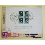 Privater Umschlag, Blockausgabe, 1.Nation. Briefmarkenausstellung