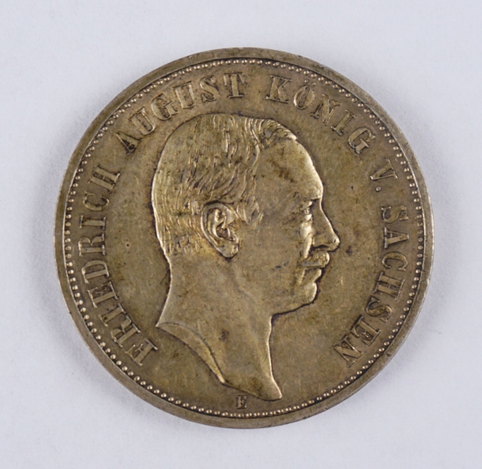 Dt.Kaiserreich, 3 Mark 1912, Friedrich August, König v.Sachsen, 900er Silber