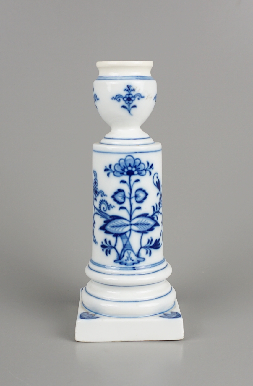 Kerzenleuchter, Zwiebelmuster, Meissen, Knaufzeit (1860-1924)