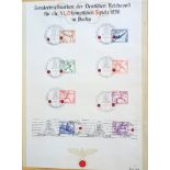 Sonderbriefmarken der Deutschen Reichspost für die XI.Olympischen Spiele 1936 in Berlin