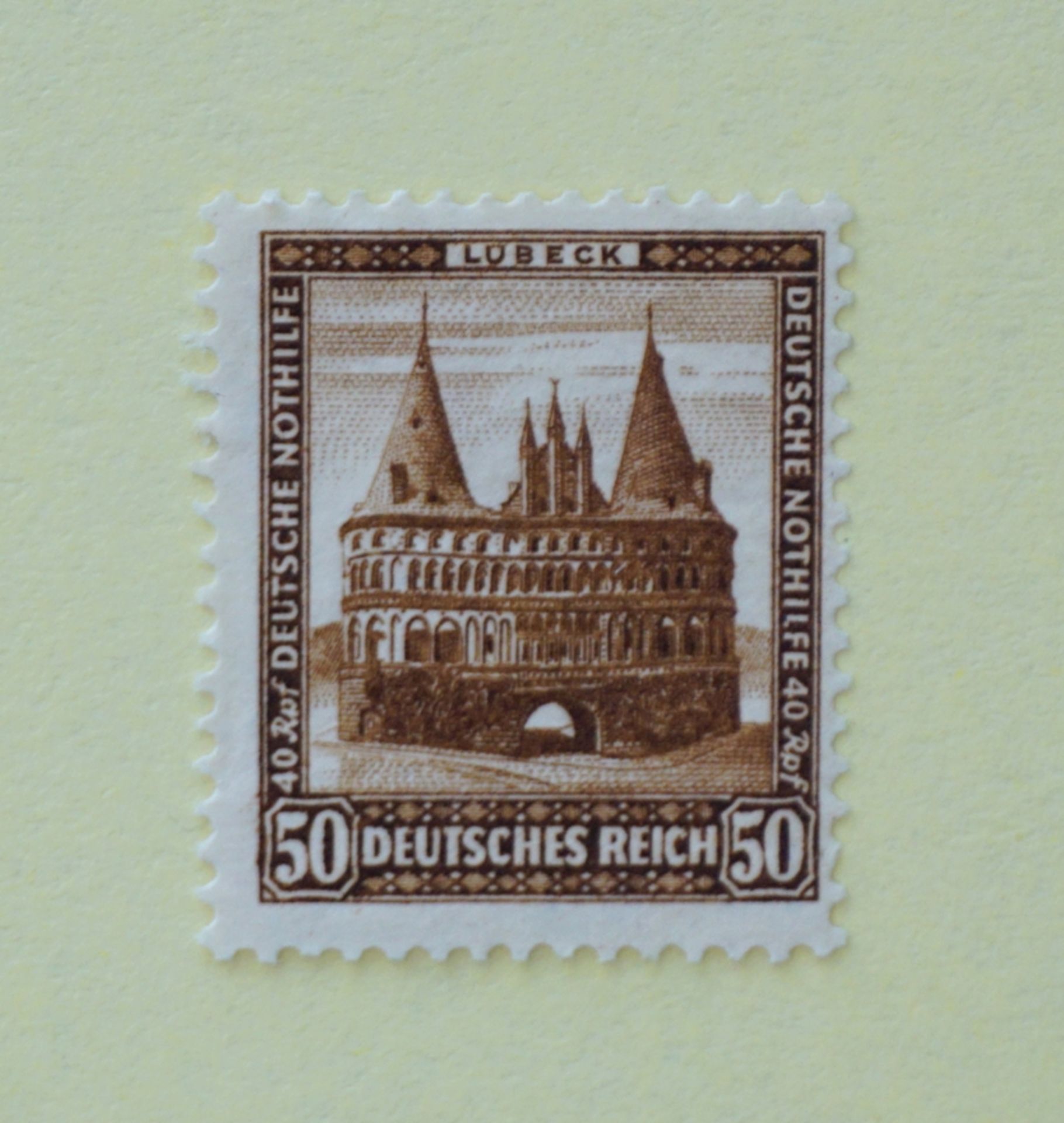 Dt.Reich: Deutsche Nothilfe (II), Bauwerke, Einzelmarke 50+40 Pf., 01.11.1931