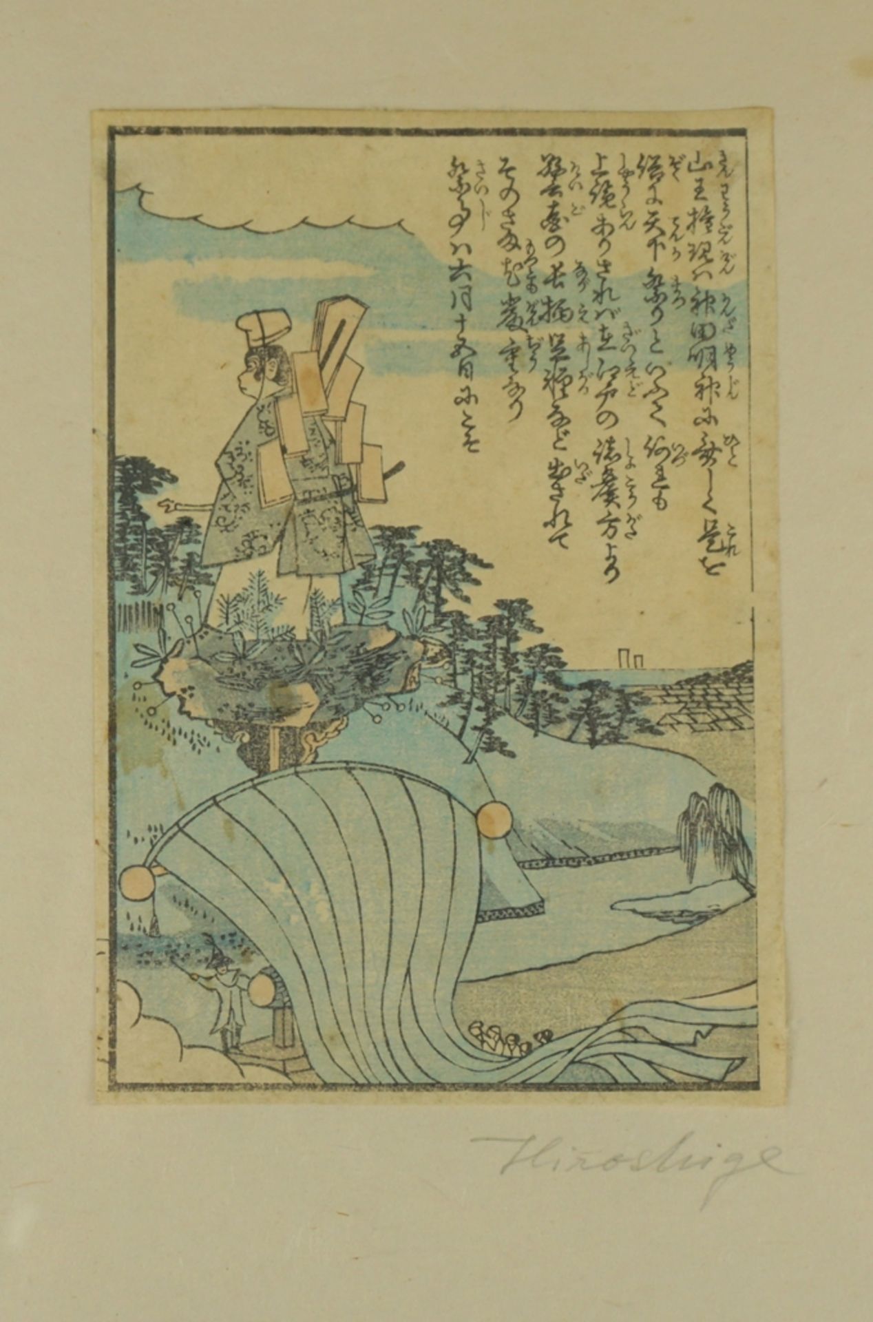 bezeichn. "Hiroshige", 19. Jh., Farbholzschnitt