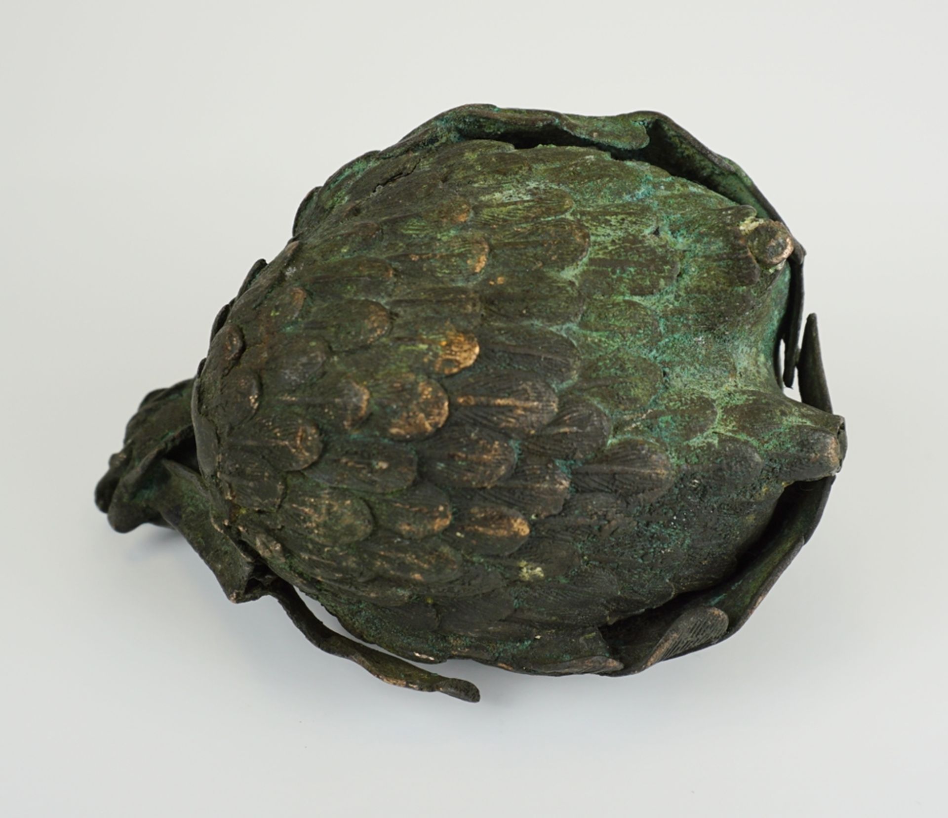 Fragment eines Huhns, wohl Japan, 19. Jh., Bronze - Bild 3 aus 4