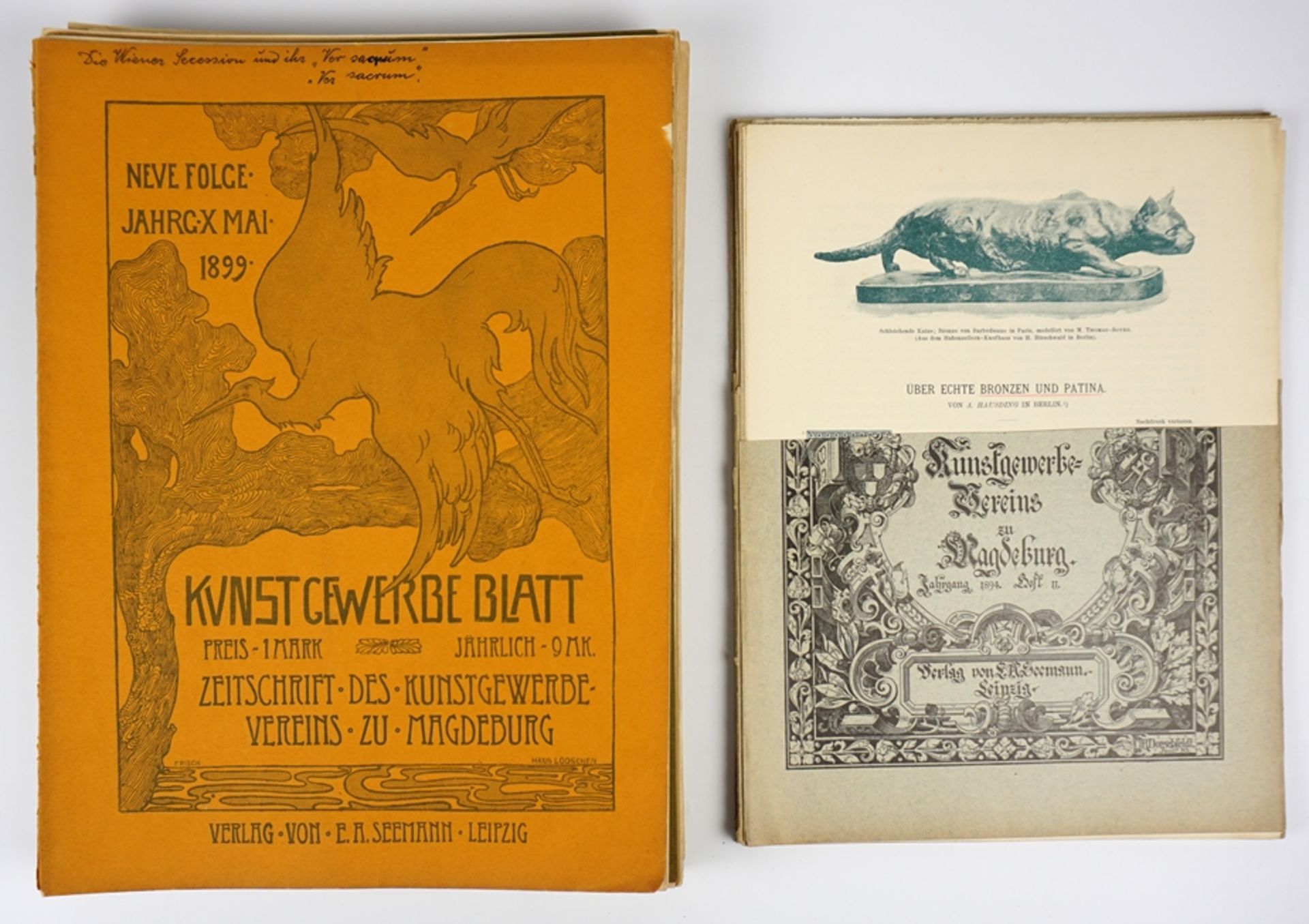 25 Zeitschriften des Kunstgewerbevereins zu Magdeburg, aus den Jahren 1893-1916 - Bild 2 aus 7