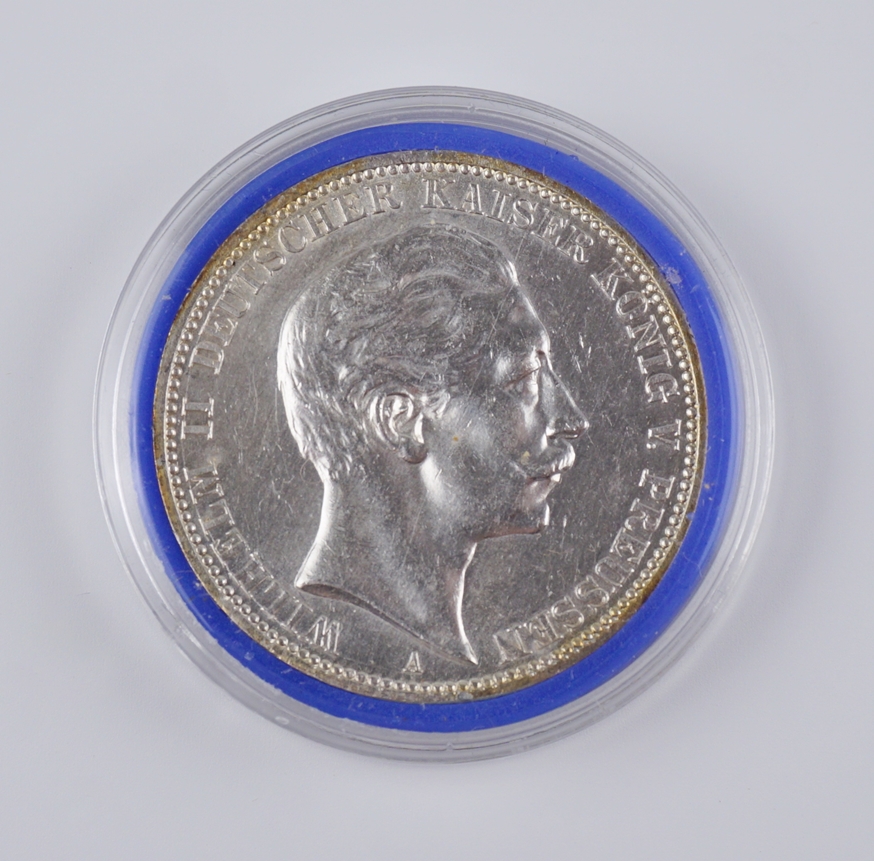 3 Mark 1911, Wilhelm II, Preussen, 900er Silber