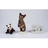 3 Figuren: Eisbären, Panda und Braunbär