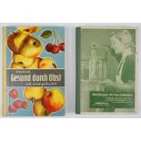 2 Bücher, Gesund durchs Obst und WECK- Anleutungen für das Einkochen, 1950er/1960er Jahre