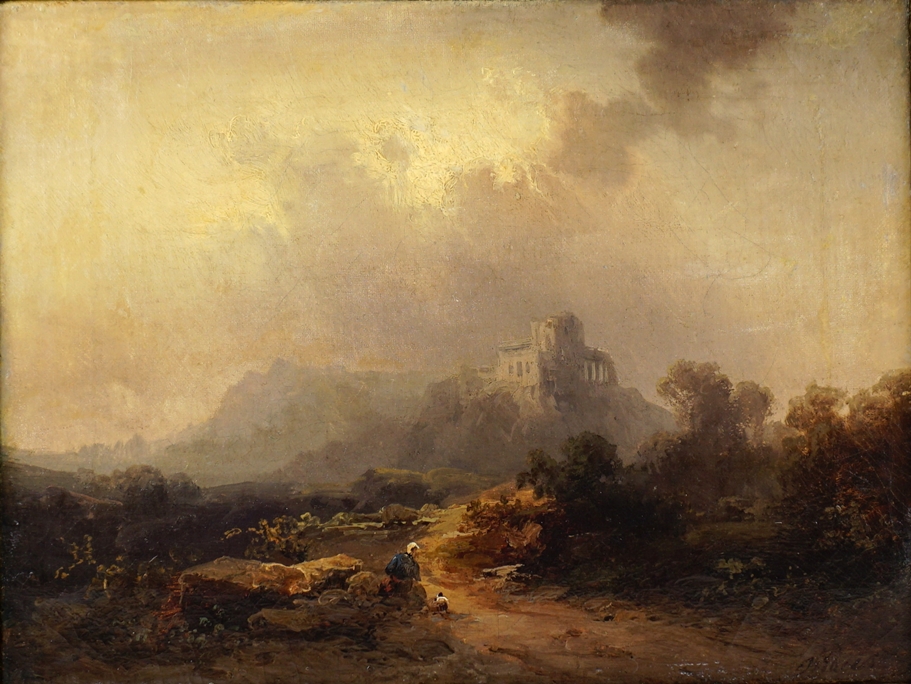 Franz Emil Krause (1836, Nieder-Schönhausen/Berlin - 1900, Conway/Wales), "Felsige Landschaft mit S - Image 2 of 4