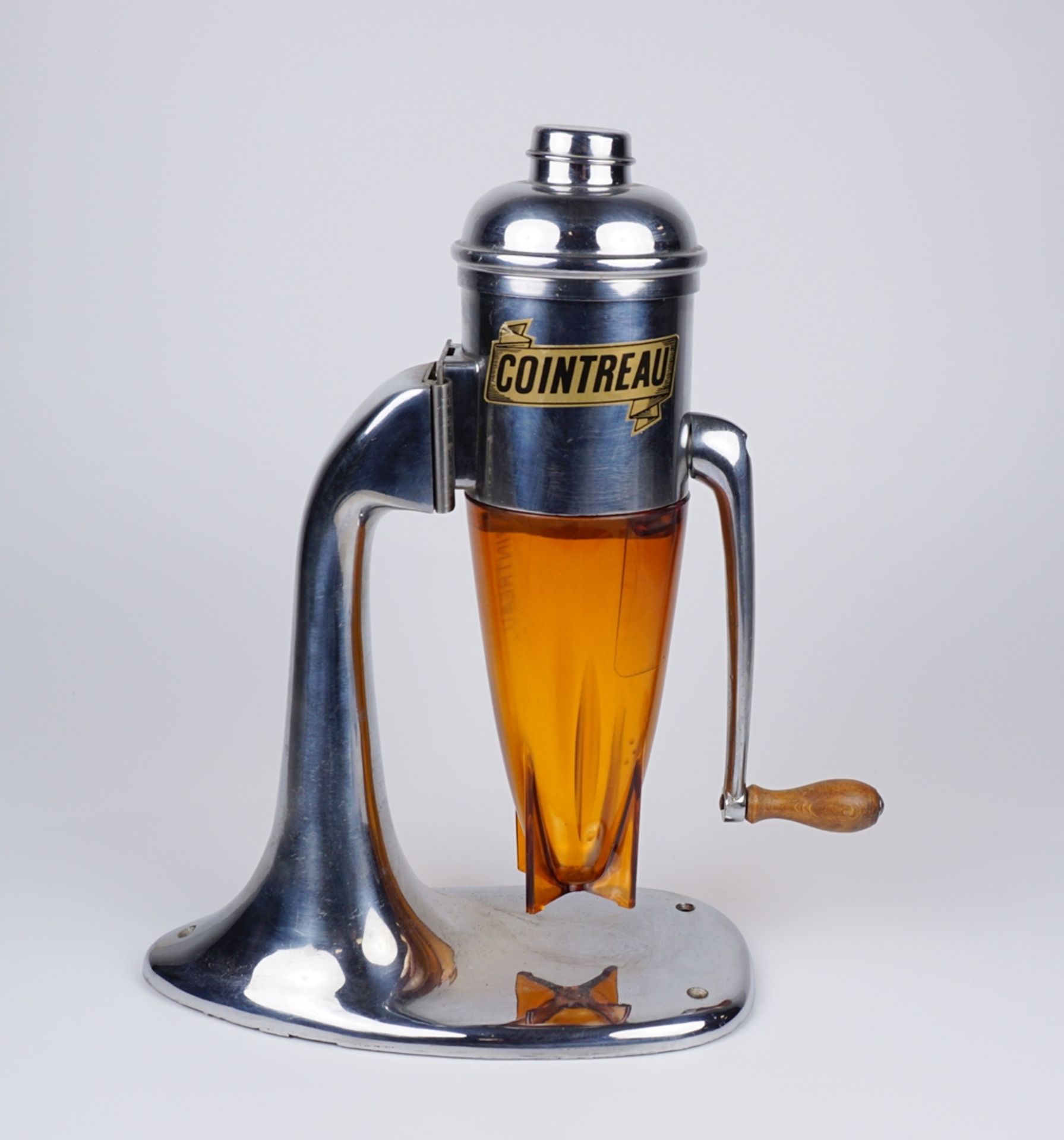 manueller Icecrusher mit Cocktailshaker, Cointreau, 1950er Jahre