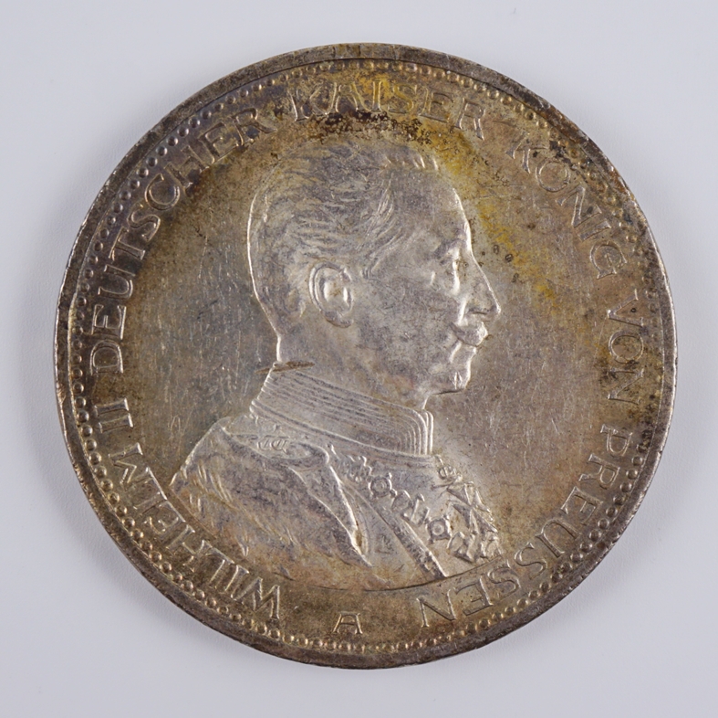 5 Mark 1913, Wilhelm II., Preussen, 900er Silber
