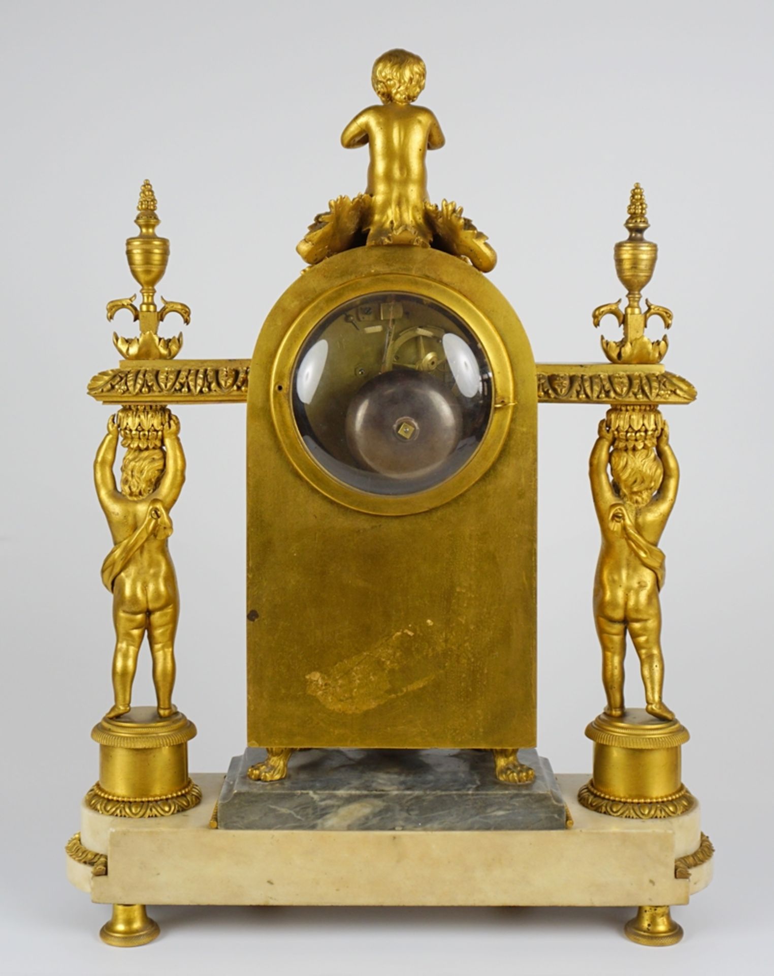 Louis-XVI-Pendule mit seitlichen Putti, Bruel a Paris, um 1770-1790 - Bild 6 aus 6