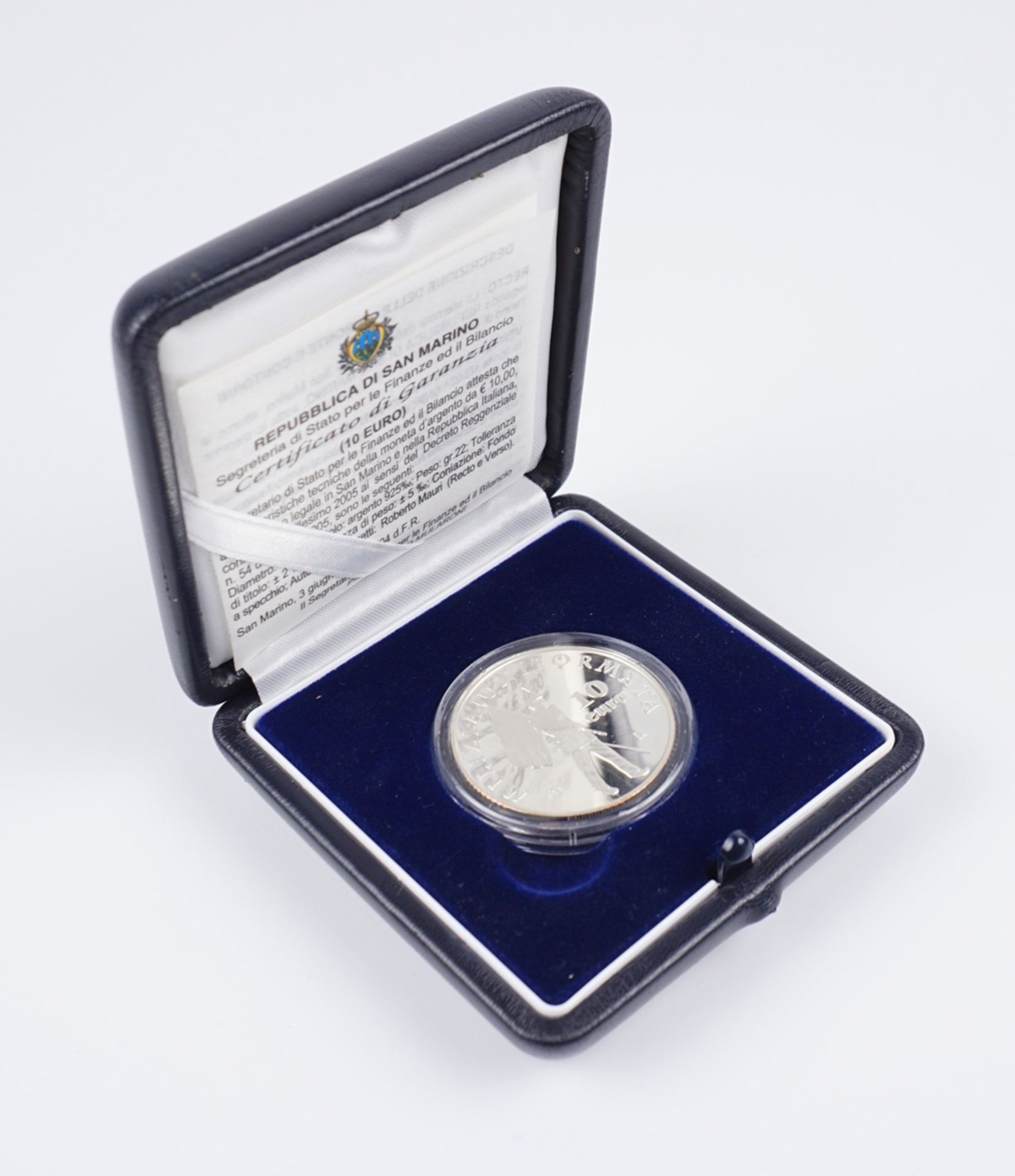 10 Euro, San Marino, Militäruniform, 2005, 925er Silber - Bild 3 aus 3