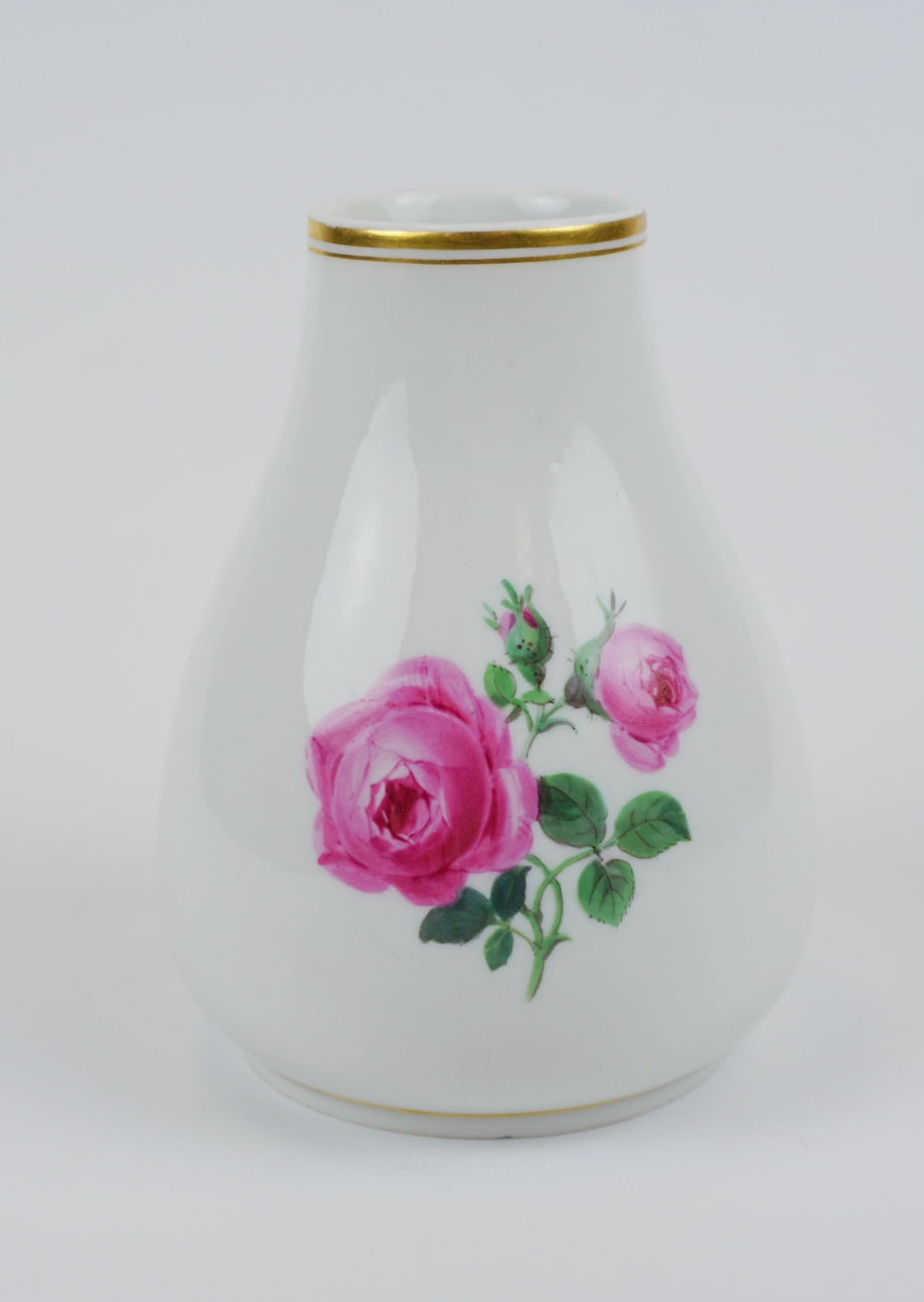 Vase mit Rosendekor, Meissen, Knaufzeit (1815-1924) - Image 2 of 3