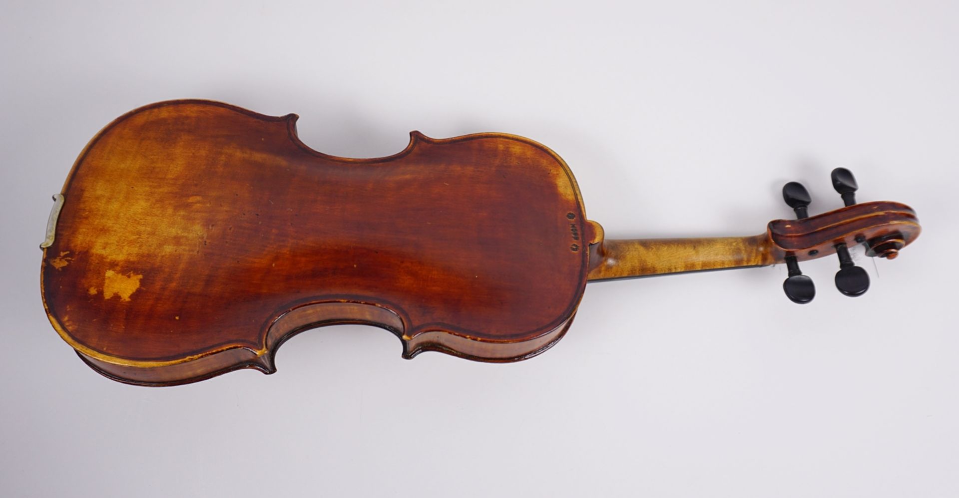 Violine, mit Etikett "David Christian Hopf, Instrumentalis in Quittenbach, 1760" und Brandstempel,  - Bild 4 aus 9