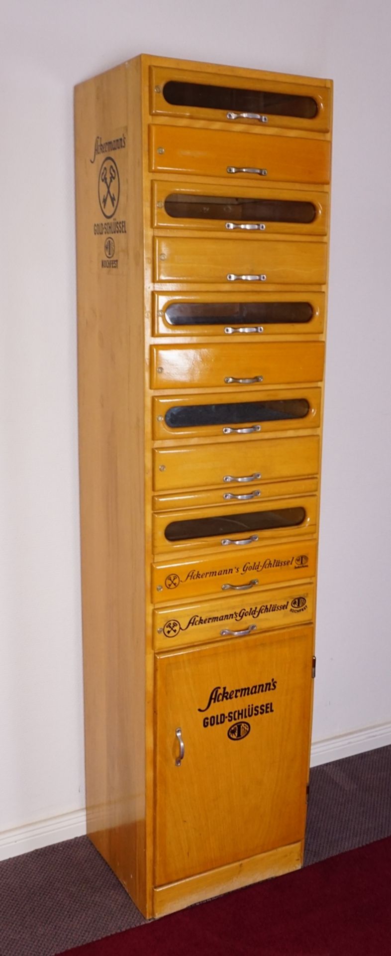 Nähseidenschrank "Ackermann`s Gold-Schlüssel"