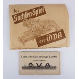 2 Spiele, Hrg. ÖVA / Öffentliche Versicherungsanstalt der Sächsischen Sparkassen, Werbung, 1920er J