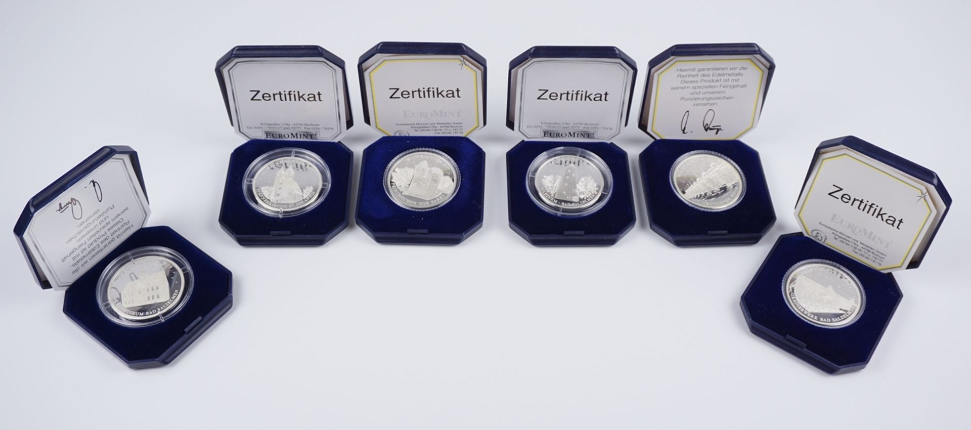 12 Medaillen "Weihnachten", Sachsen-Anhalt, 999er Silber, Gesamt-Gew.ca.176g, pp, D.3,45cm, jeweils - Bild 2 aus 2