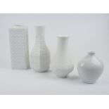 4 unterschiedliche Vasen, Seltmann Weiden, 1970er Jahre