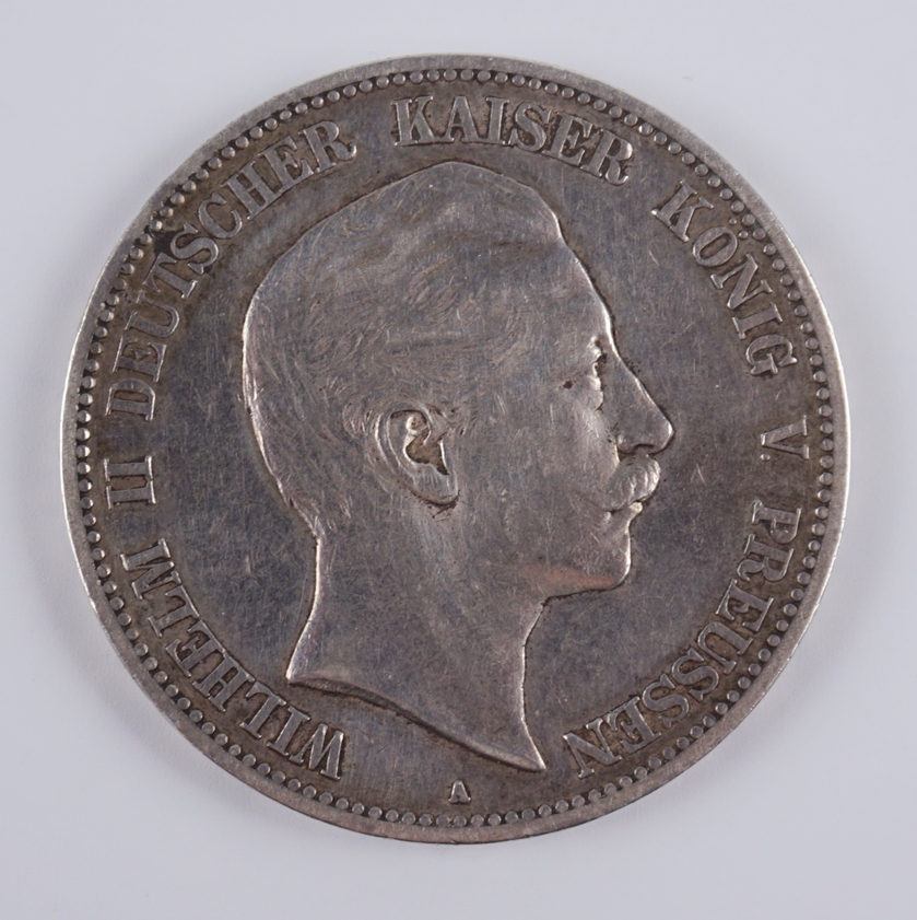5 Mark 1904 A, Wilhelm II., Preussen, 900er Silber