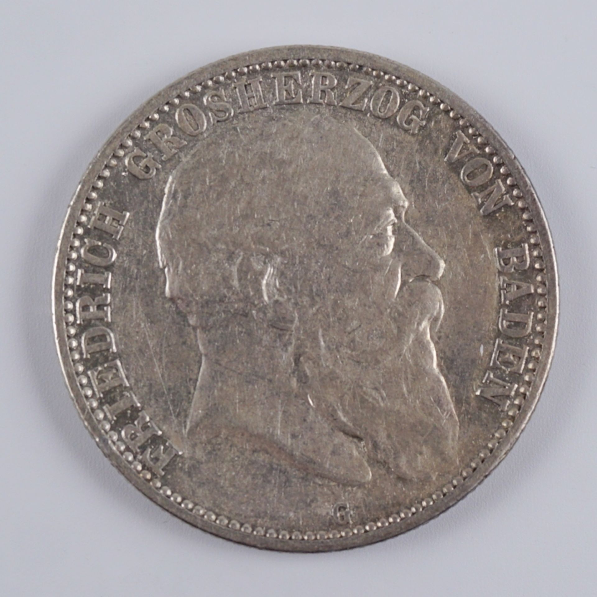 2 Mark 1903, Großherzog Friedrich I., Baden, 900er Silber
