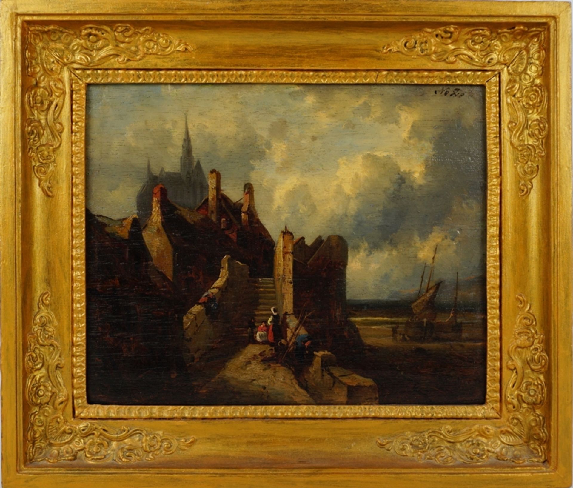 Theodor Alexander Weber (1838, Leipzig - 1907, Paris), "Mont-Saint-Michel an der französischen Atla